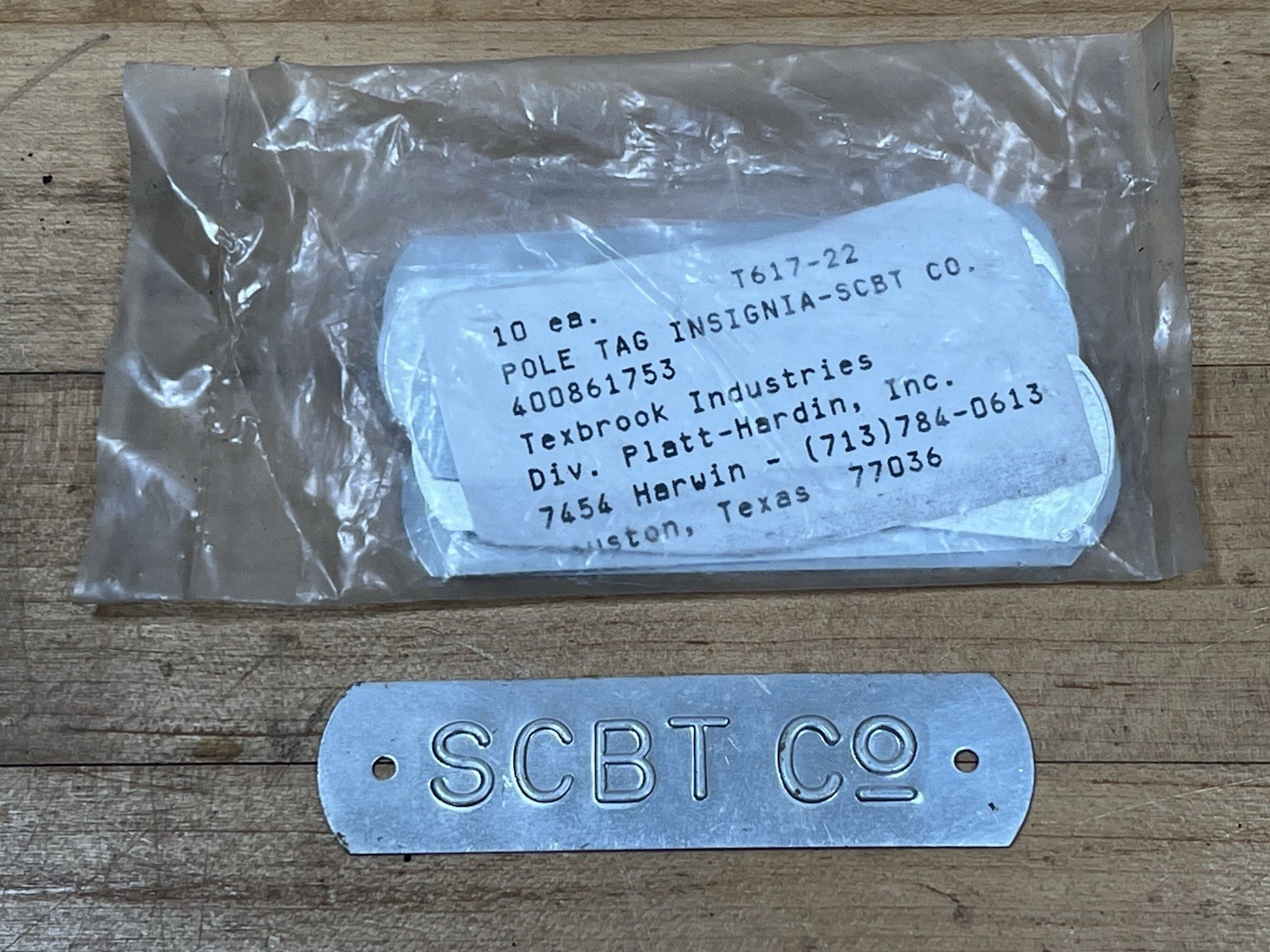10 Pole Tags SCBT Co – NOS in Sealed Package – South Central Bell Telephone Co.