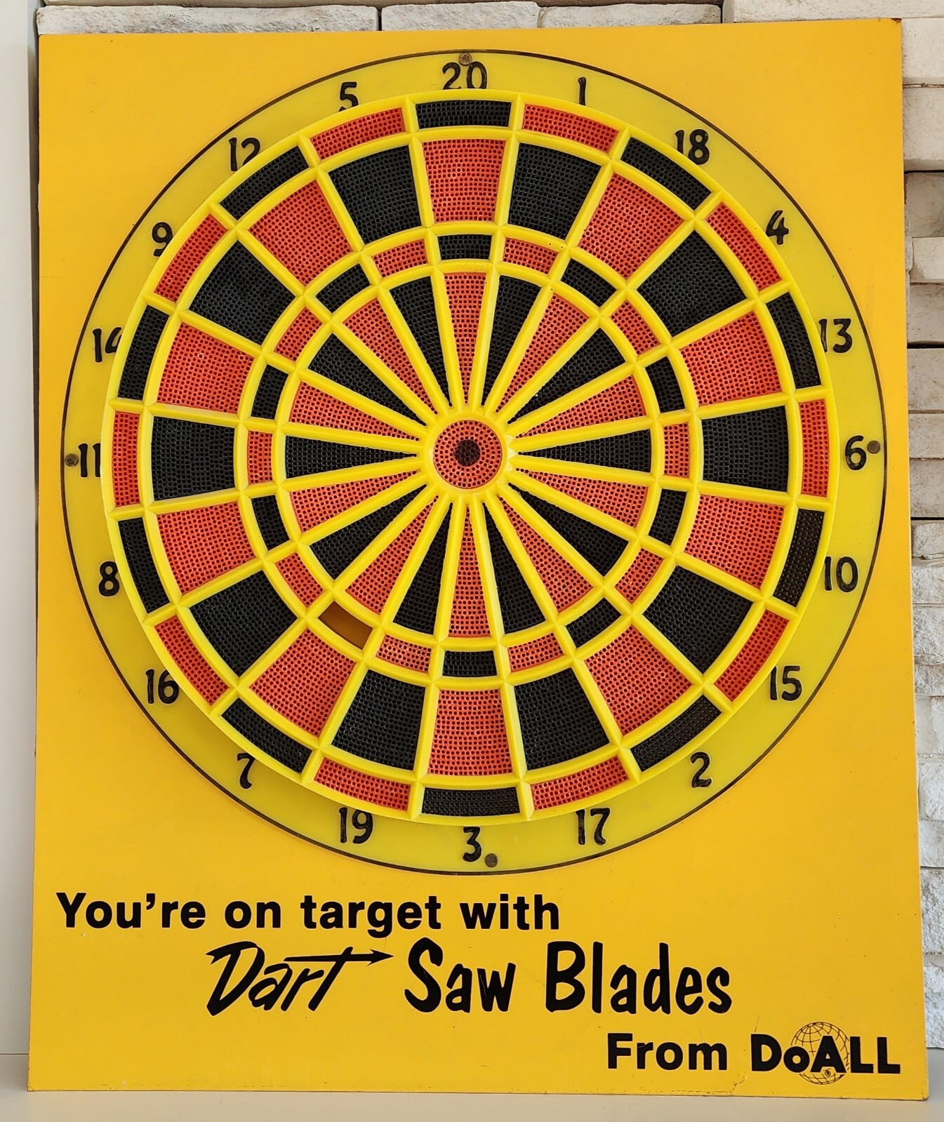 Vintage DoAll Dart Saw Blades Dart Board Advertising Sign