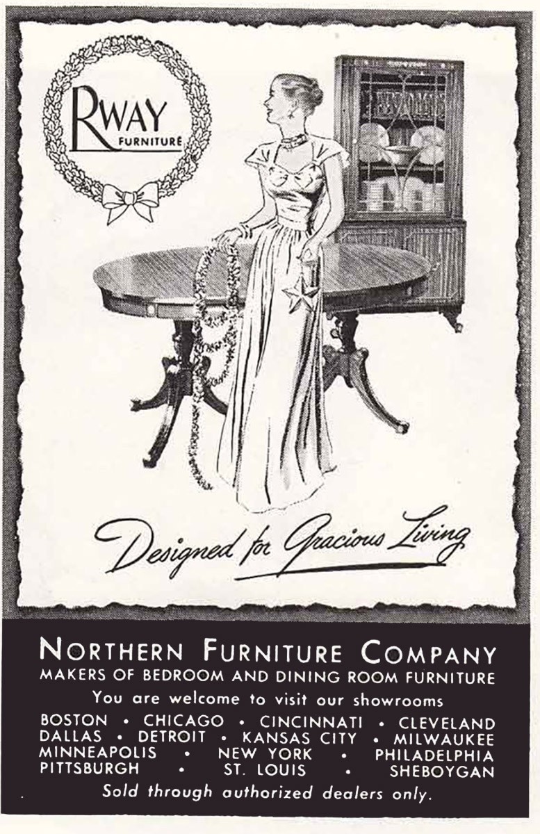 1946 Rway Furniture: Dining Room Vintage Print Ad