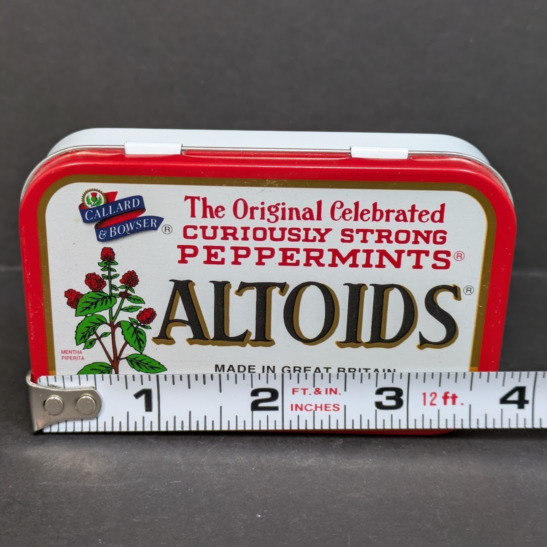 Altoids Tin Empty Smooth Vintage Red Hinged Callard and Bowser 50g Great Britain