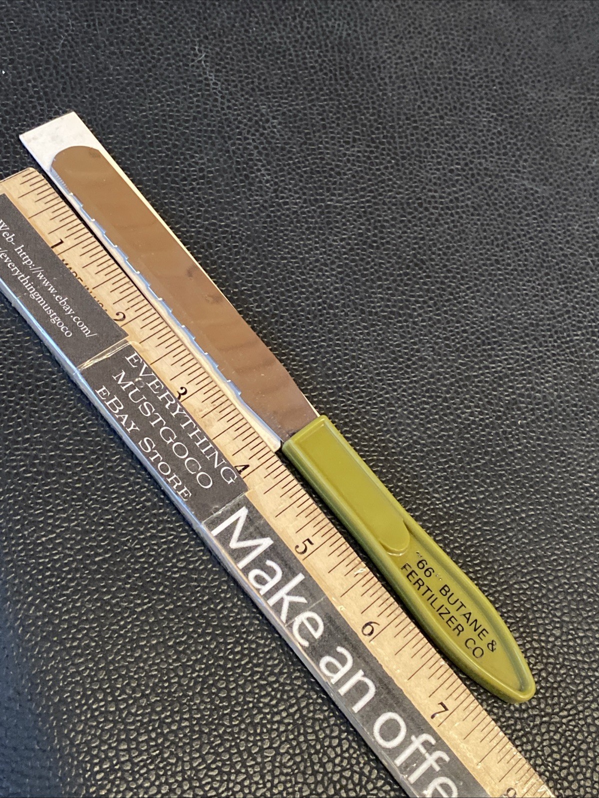 Quikut Serrated Butter Knife AVOCADO GREEN 66 Butane & Fertilizer Littlefield TX