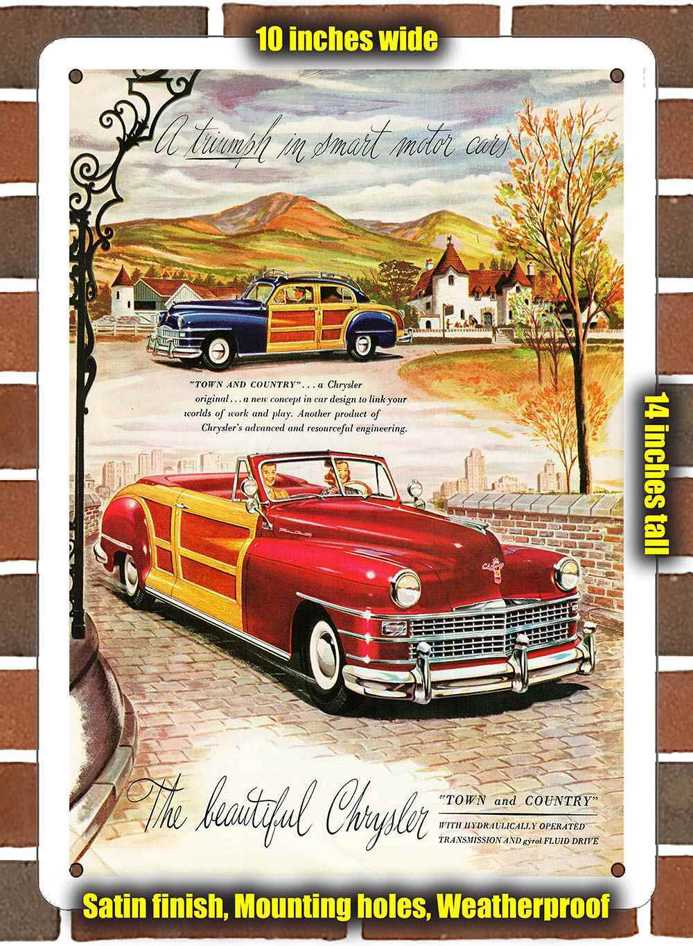 Metal Sign – 1946 Chrysler Town and Country Sedan – Convertible – 10×14 inches