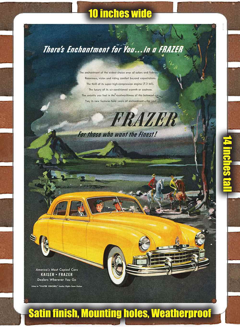 Metal Sign – 1949 Frazer sedan – 10×14 inches