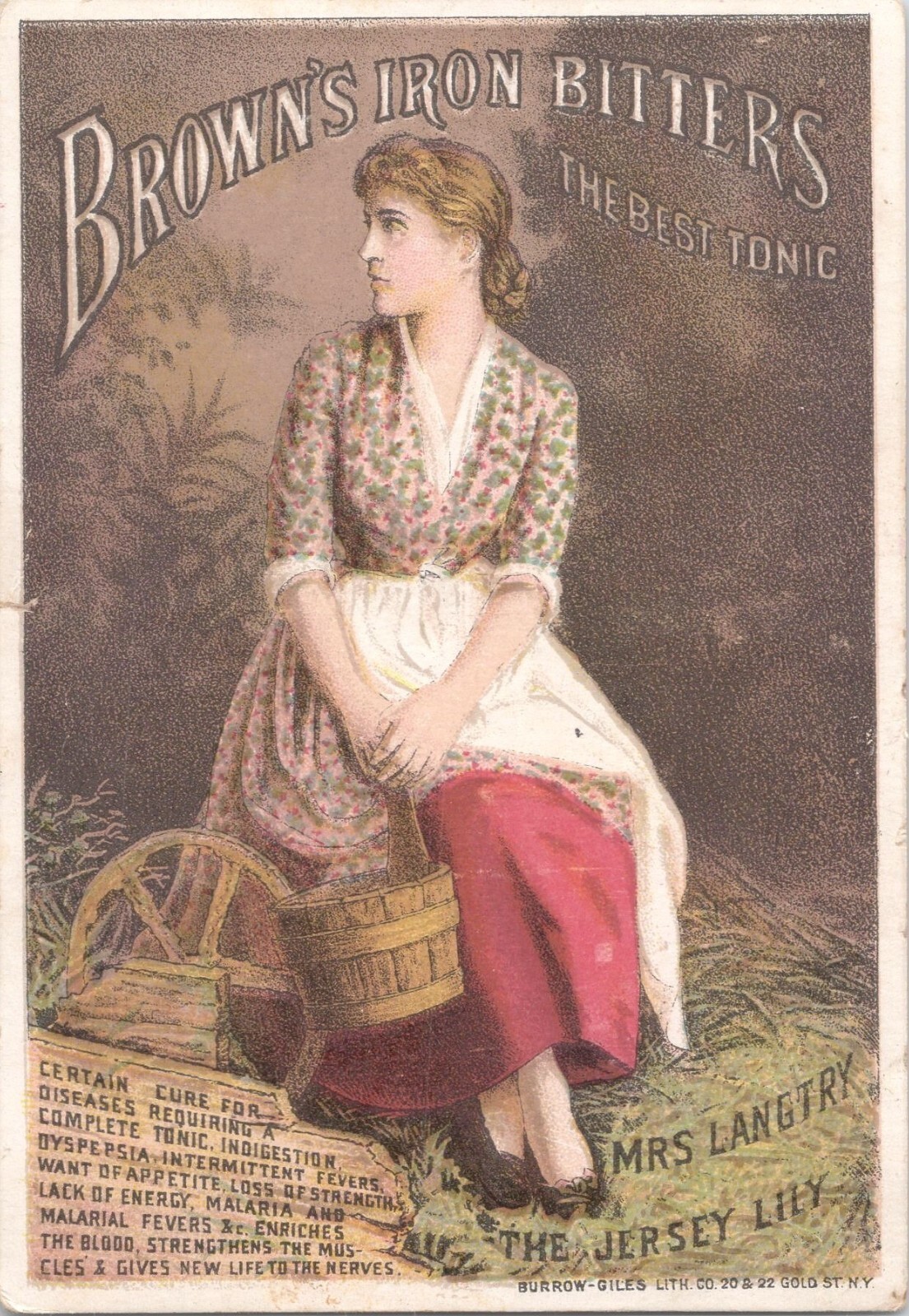 Brown’s Iron Bitters Tonic – Brown Chemical Co Baltimore – Victorian Trade Card