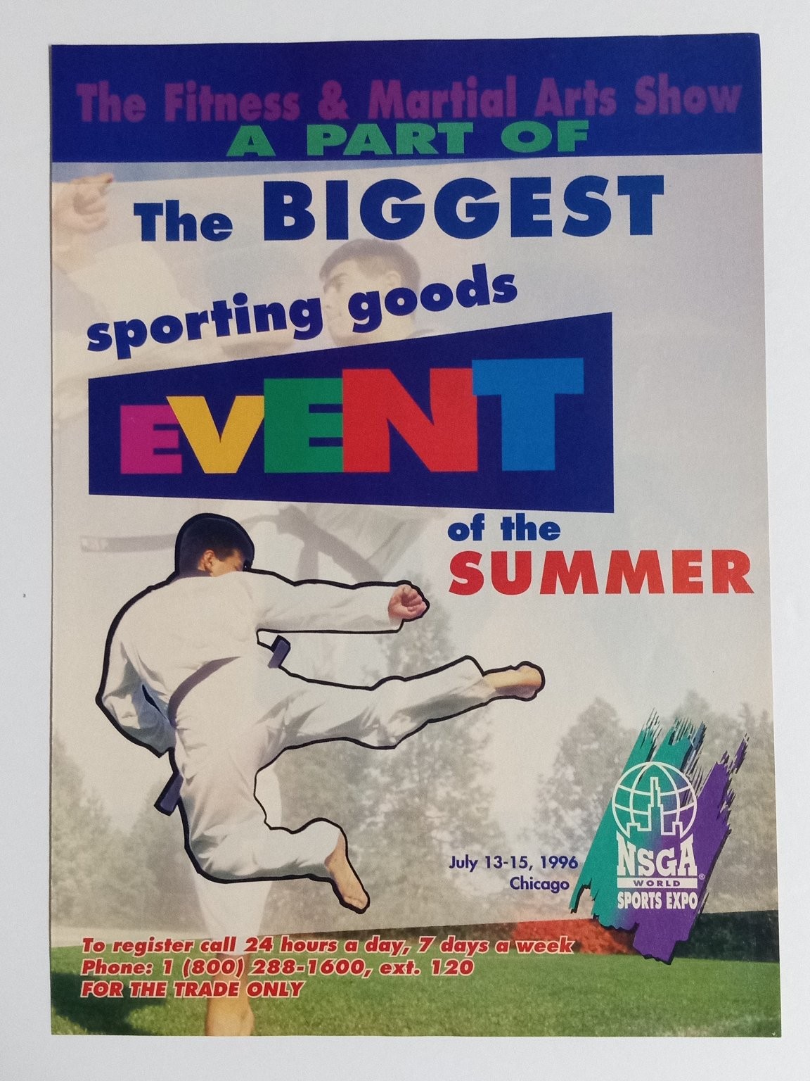NSGA World Sports Expo Flyer 1996 Martial Arts Fitness Chicago