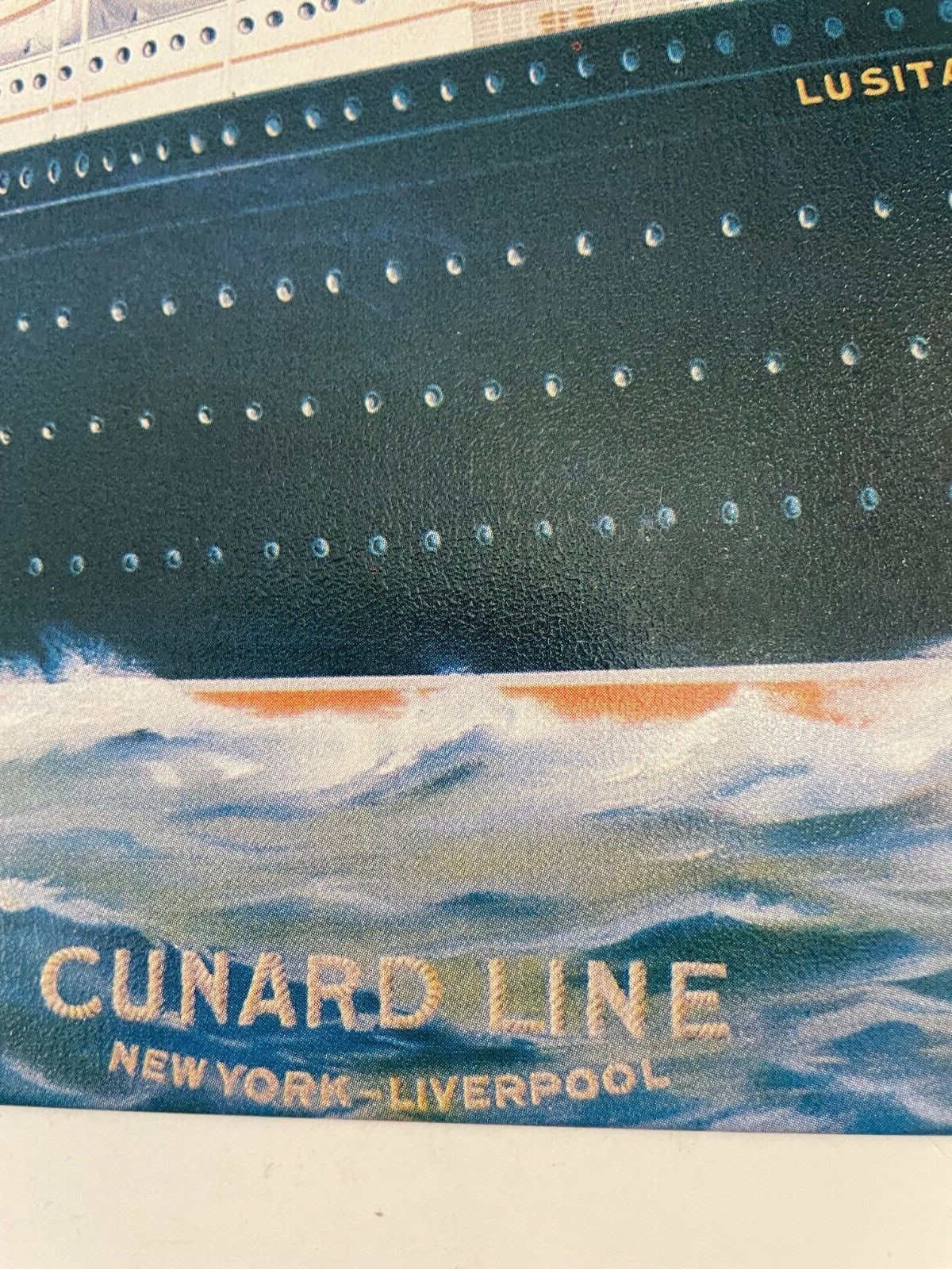 Vintage CUNARD LINE NEW YORK LIVERPOOL – 11×16 inches Tin Metal Sign