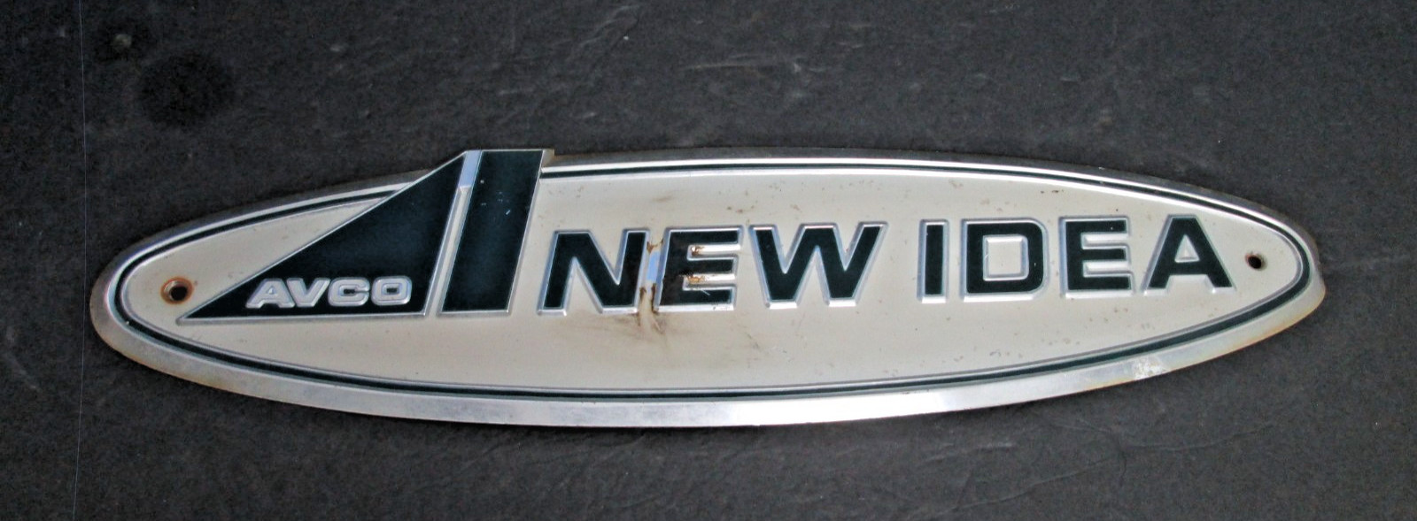Vintage AVCO New Idea Embossed Metal Farm Equipment Implement Tractor Sign B2