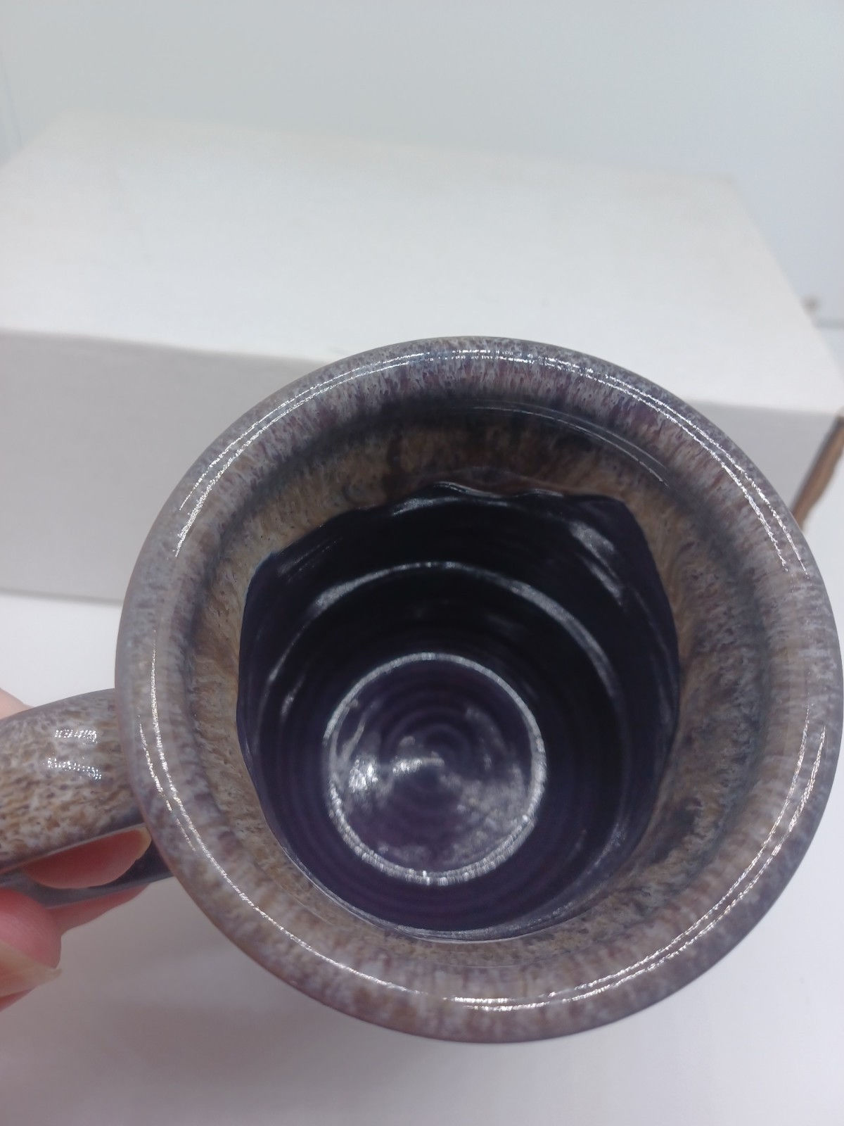 Rare Afton Mountain Bed & Breakfast Blue Coffee Mug Deneen Pottery Afton, VA