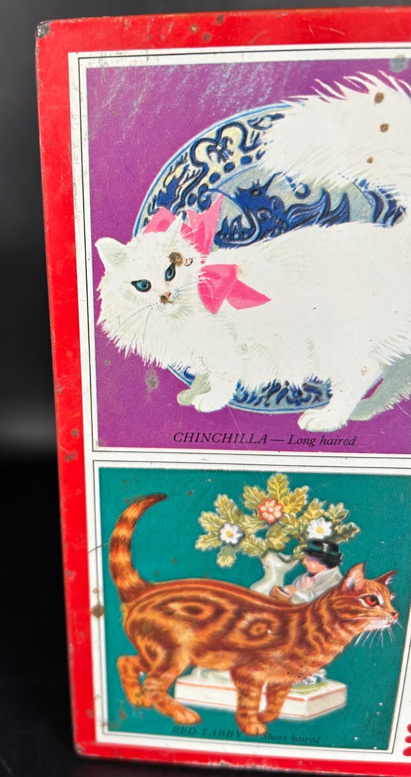 Frears Vintage Tea Time Assorted Biscuits Tin 6.5” x 9″ Cats
