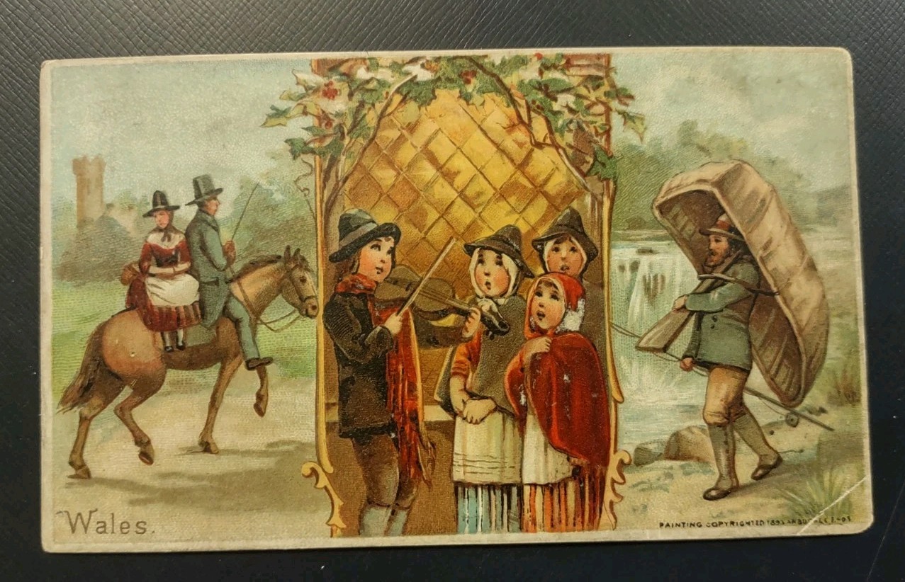 Arbuckles Ariosa Coffee Advertising Trade Card Wales #5 1893 Nations Series