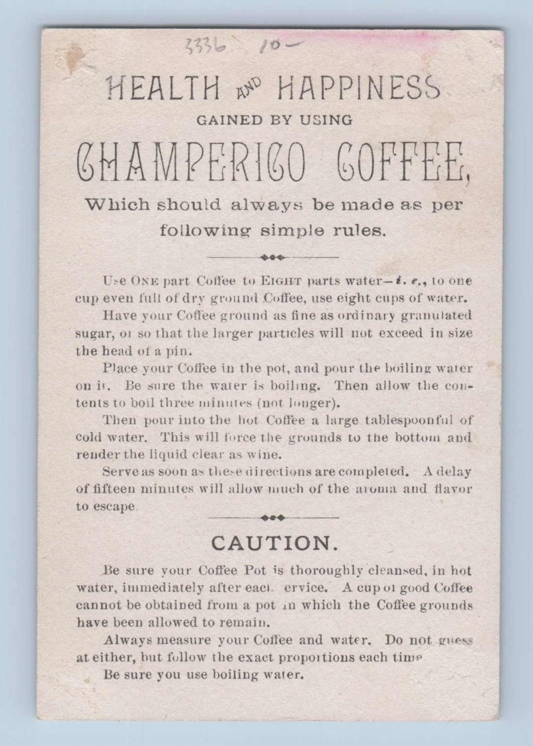 Victorian Champerigo Coffee Trade Card Girl Autumn Leaves Chromo Ad