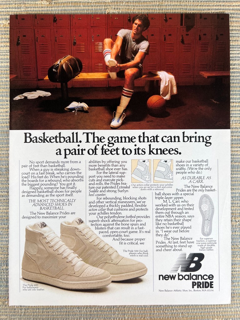 New Balance Pride 600 500 Basketball Shoes Sneakers NB 1983 Vintage Print Ad