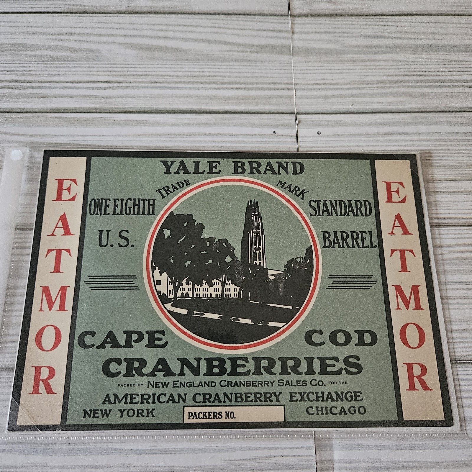 Vintage Original 1930’s EATMOR Cranberry Crate Labels Lot of 4 NOS 5.5 “x 8”