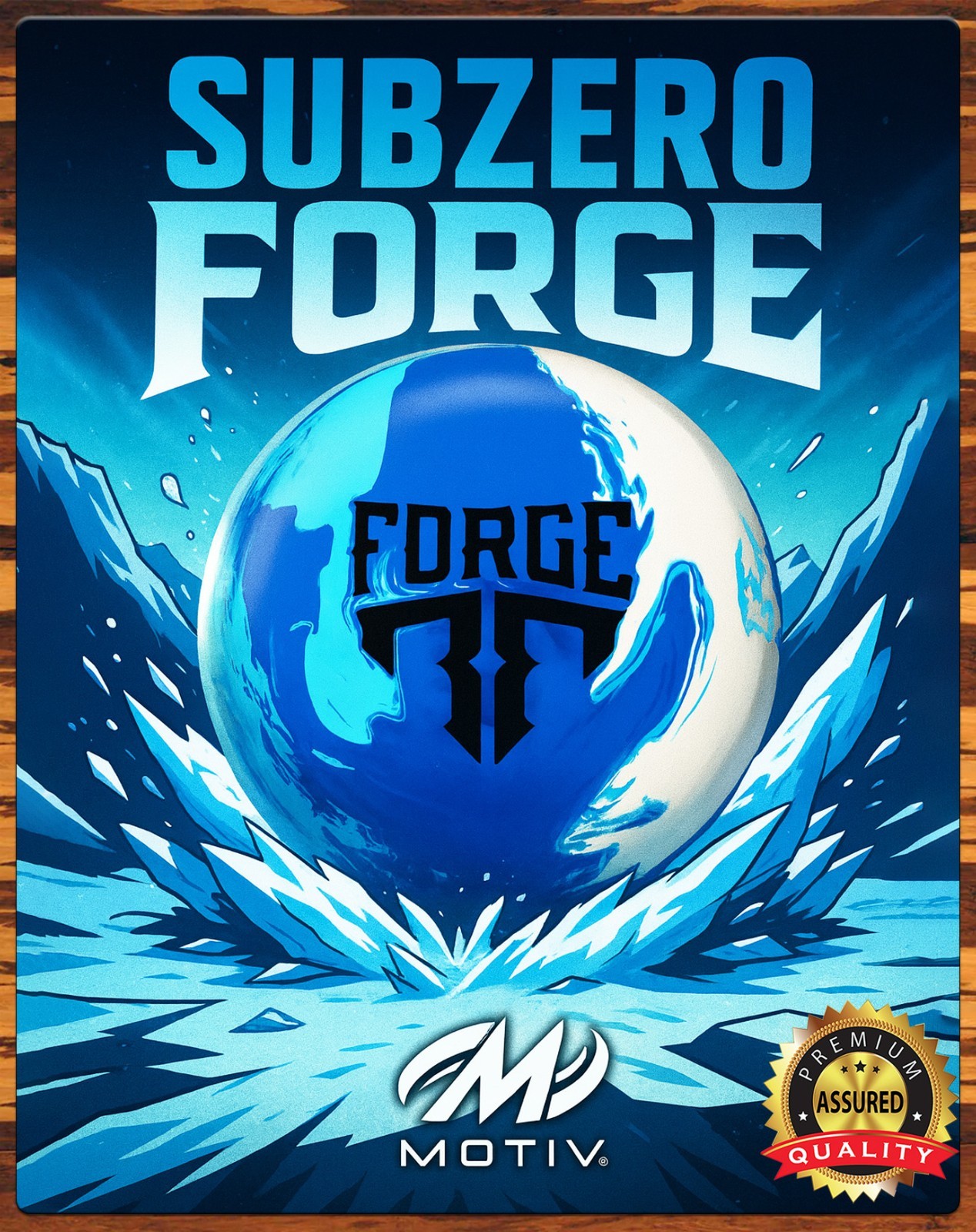 Motiv – Subzero Forge Solid – 2024 – Bowling Ball – 11×14 Metal Sign