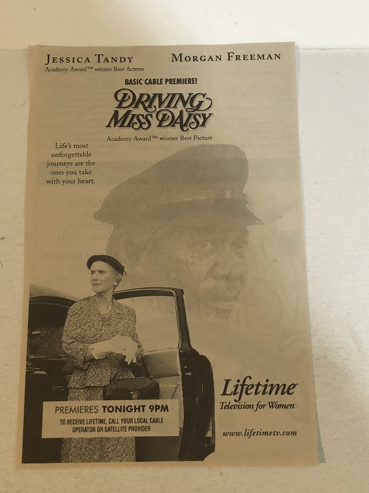 Driving Miss Daisy Movie Print Ad Jessica Tandy Morgan Freeman Dan Aykrord TPA12