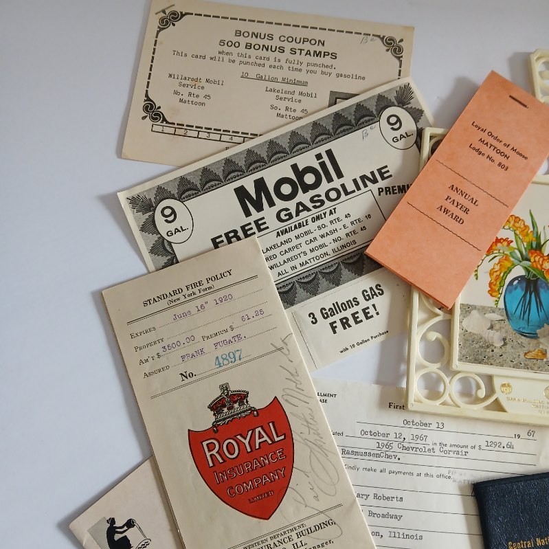 Lot of 14 Vintage Mattoon, IL 1920’s, 1960’s – 1980’s Advertising Pieces