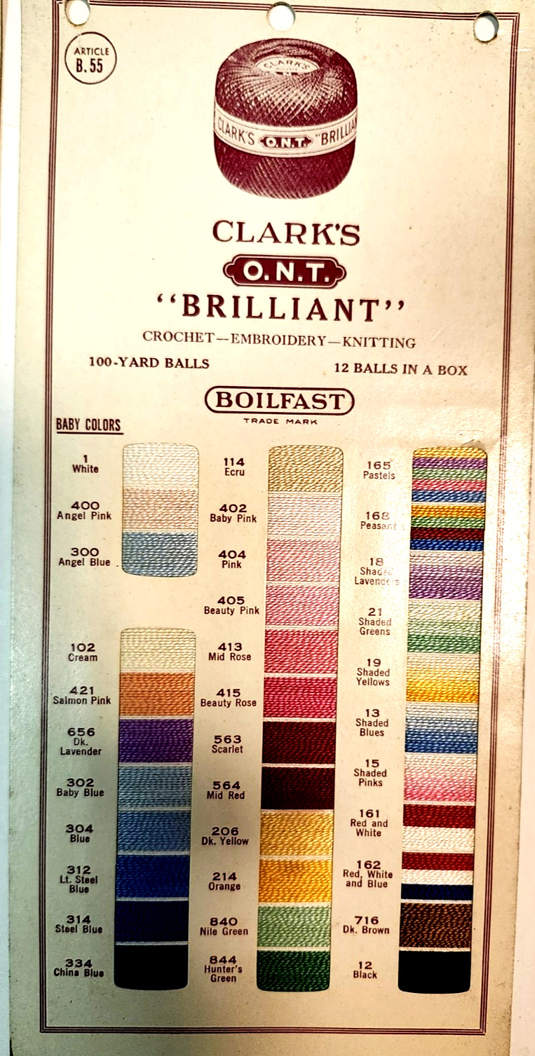 Vtg. 1950s J & P Coats & Clarks Thread SALESMAN SAMPLE BINDER, Spool Cotton Co.