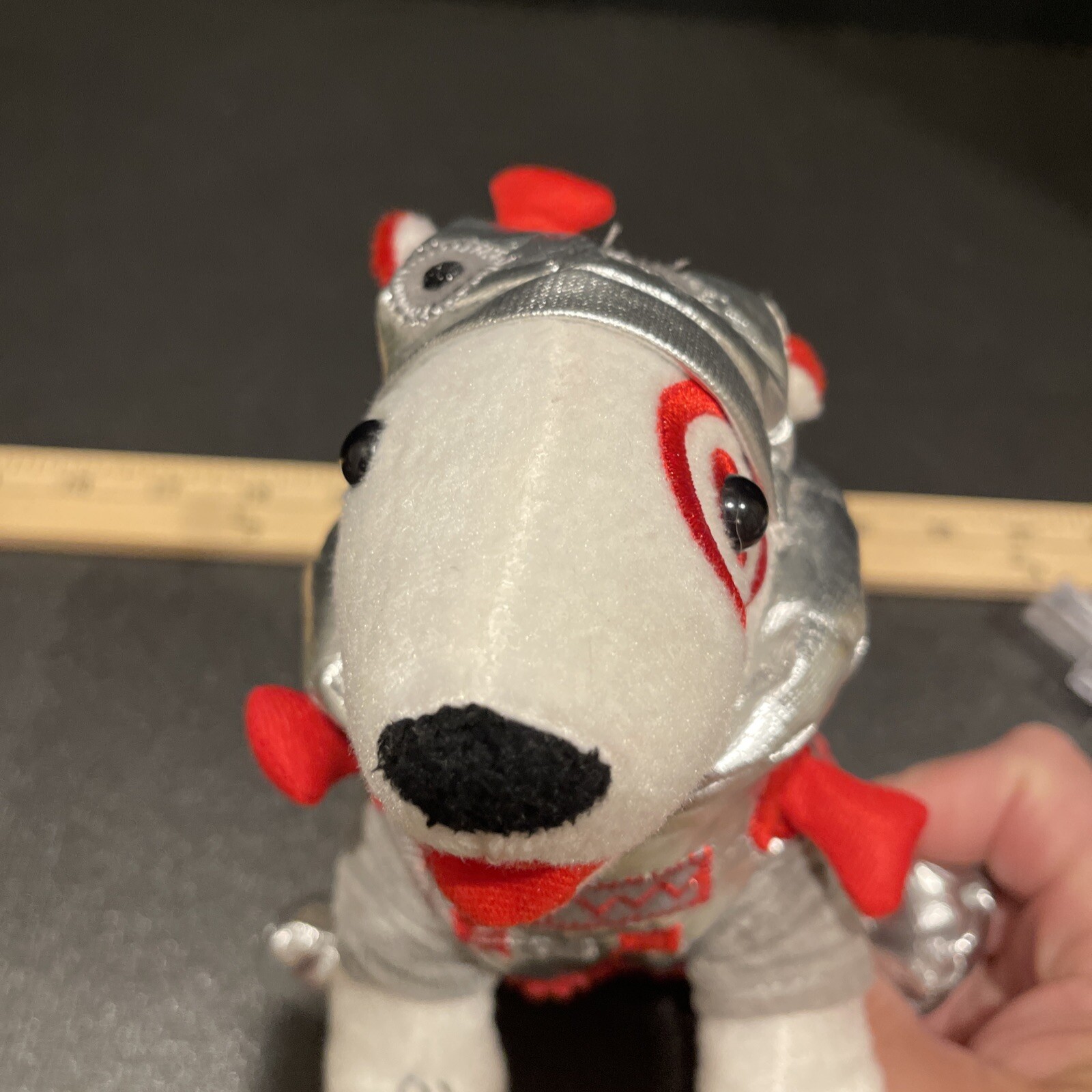 2014 Target Bullseye Astronaut Dog Plush 7” Silver Outfit 884 Of 2200