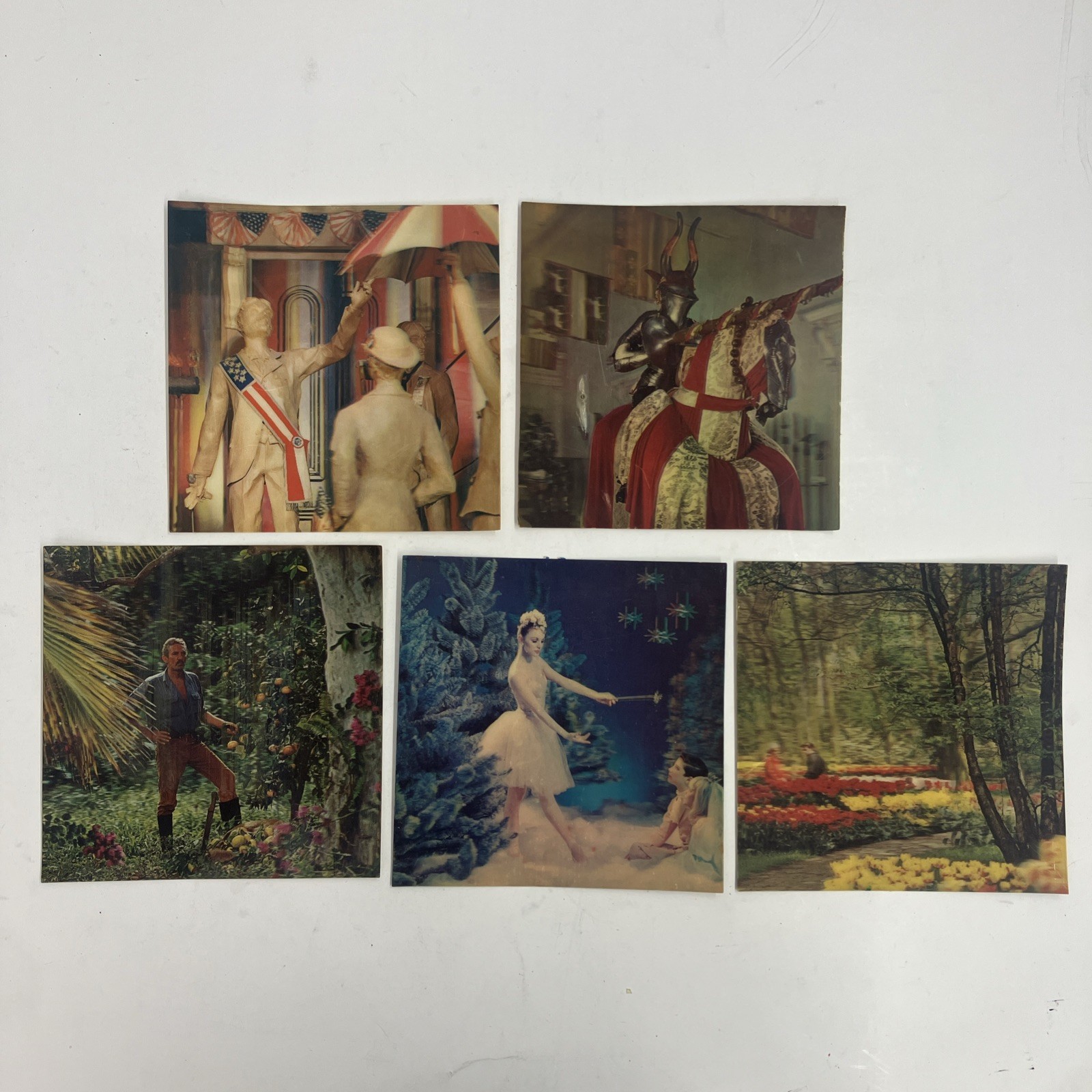 Vari-Vue Lenticular 3-D Print Lot – Jungle Explorer, Nutcracker Ballet, Knight