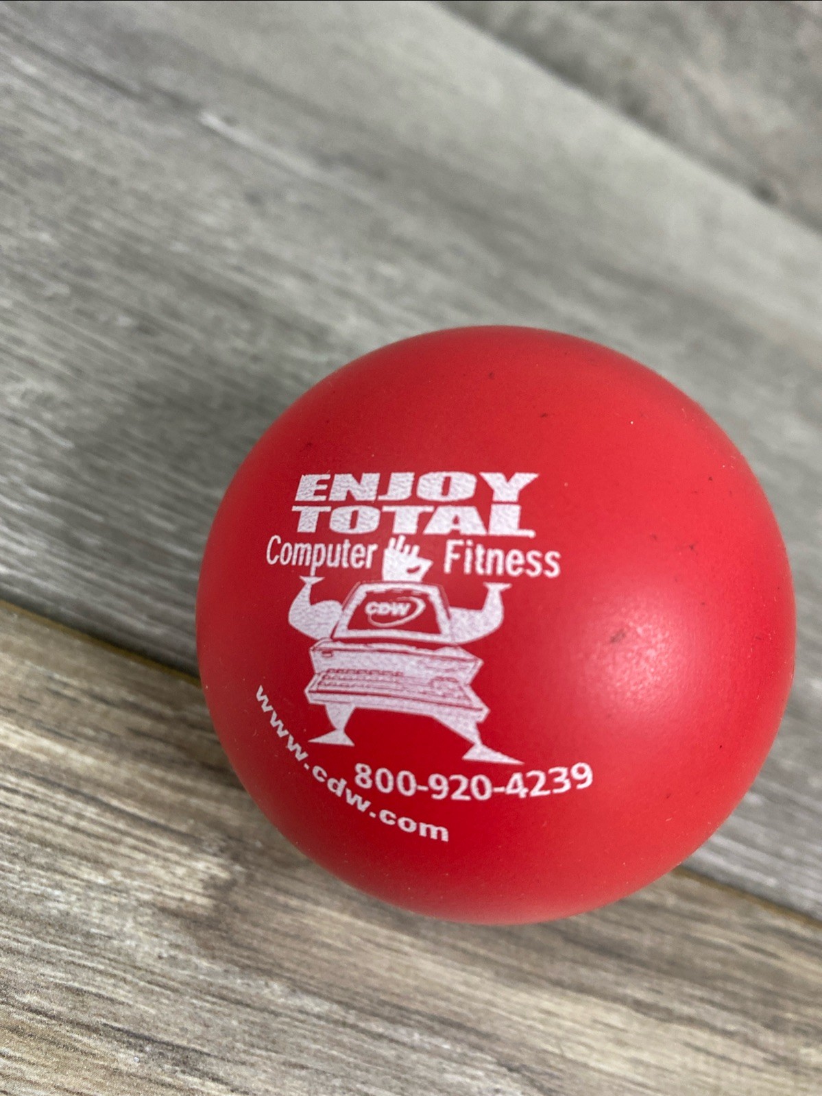Stress Reliever Ball Red CDW Computing Solutions Built For Business advertising