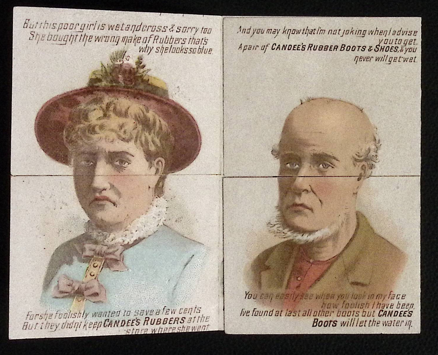 Candee Rubber Boots & Shoes Albion MI Metamorphic Trade Card