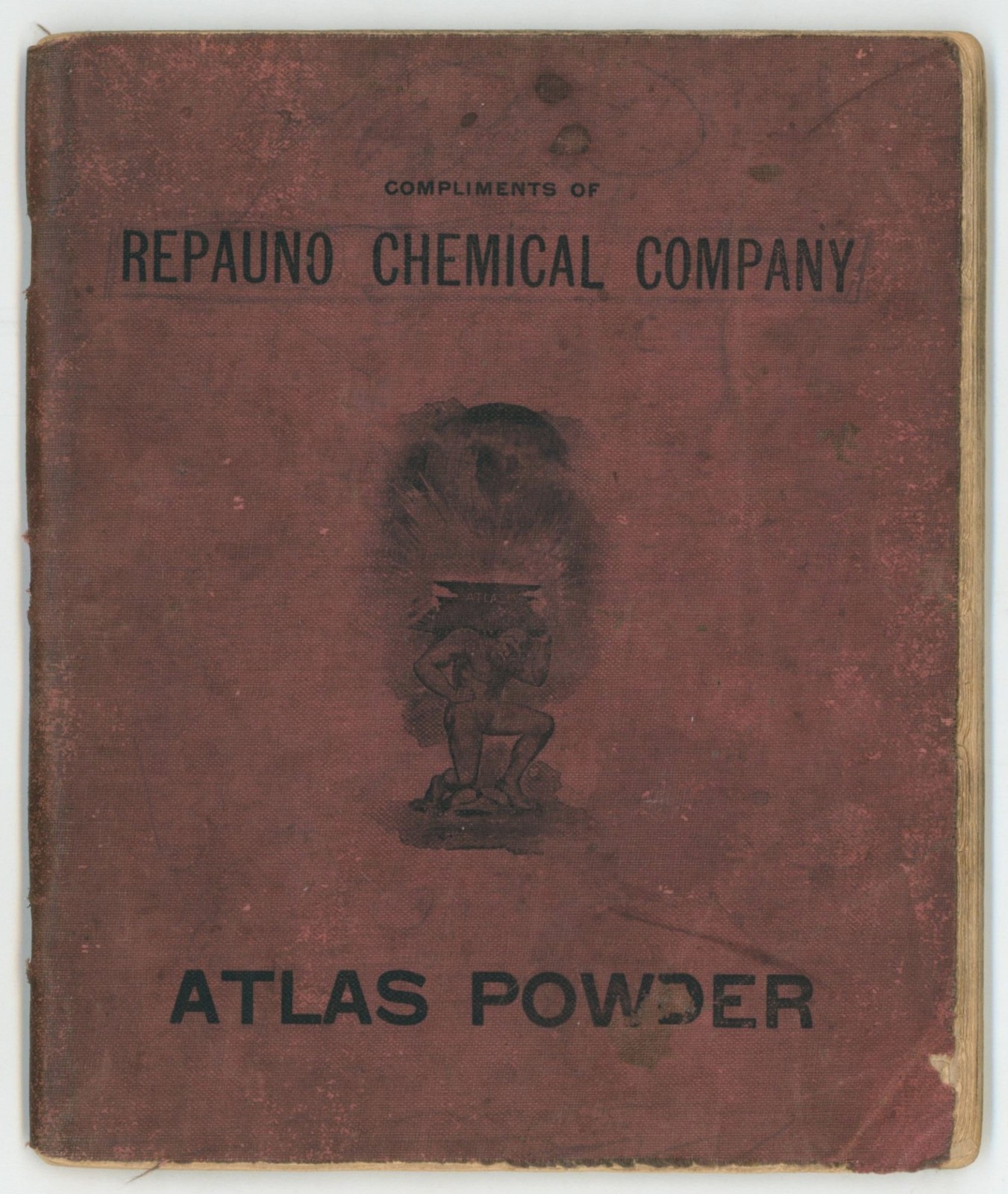 1899 Repauno Atlas Powder Dynamite Blasting Rand McNally World Atlas Color Map