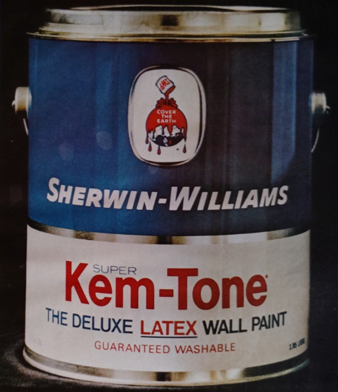 Vintage Retro 1971 Ad Sherwin-Williams Deluxe Kem-Tone Latex Wall paint