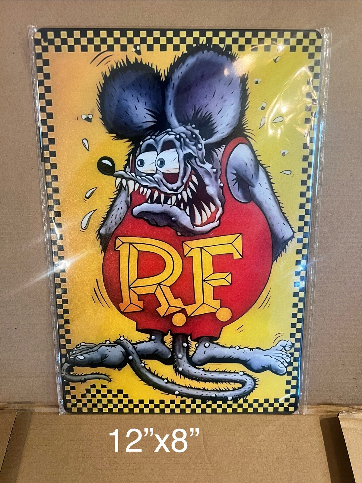 👀 RAT FINK ED “ Big Daddy” ROTH HOT ROD 12”x8” INCH METAL SIGN 👀