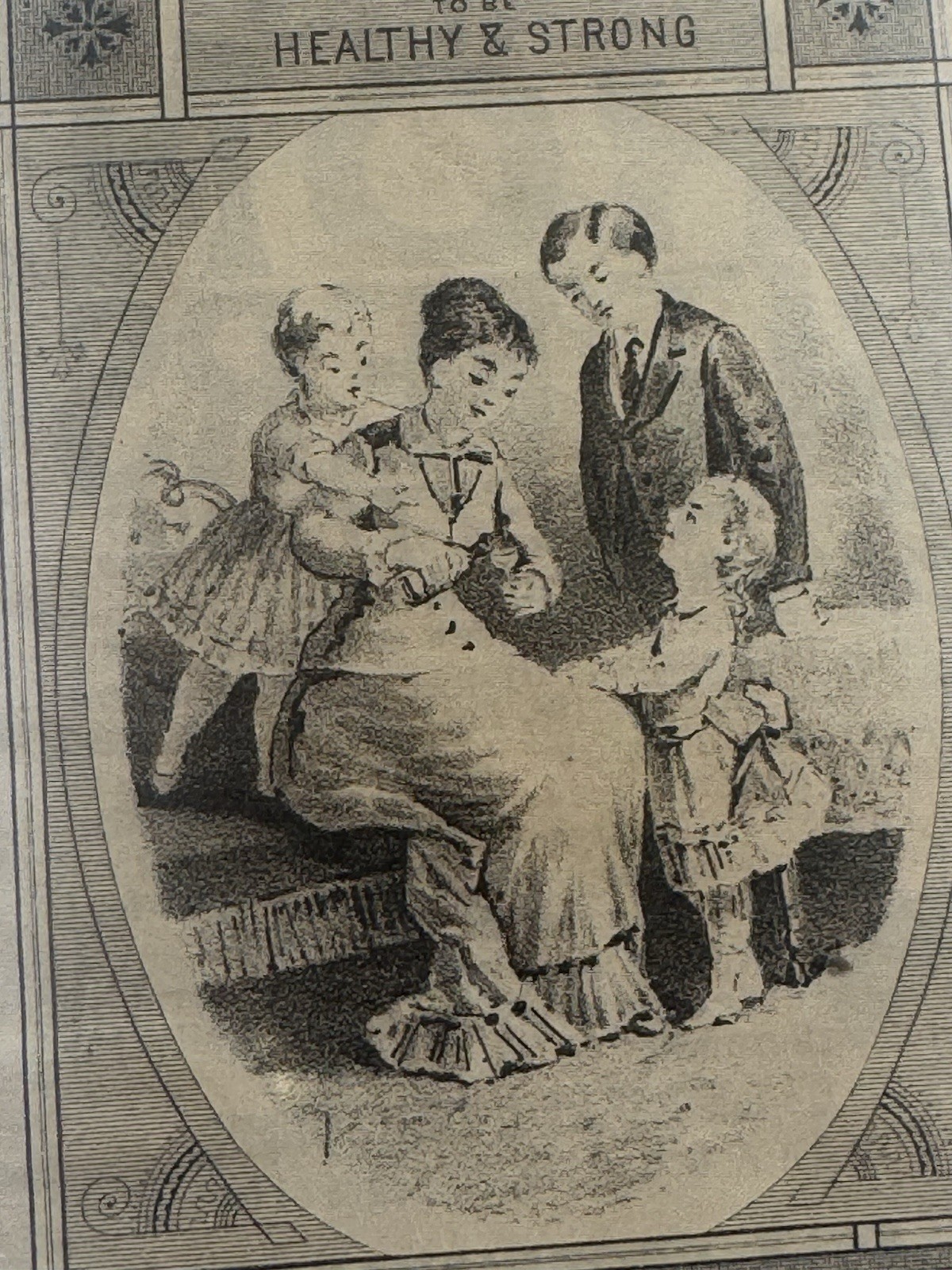 1870s Brown’s Iron Bitters Quack Medicine Brown Chemical Co. Mom Giving To Kids