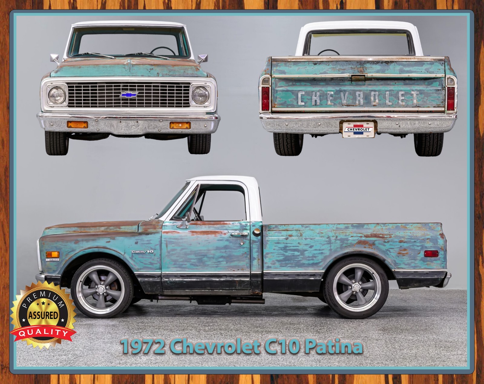 1972 Chevrolet C10 Patina – Vintage – Metal Sign 11 x 14