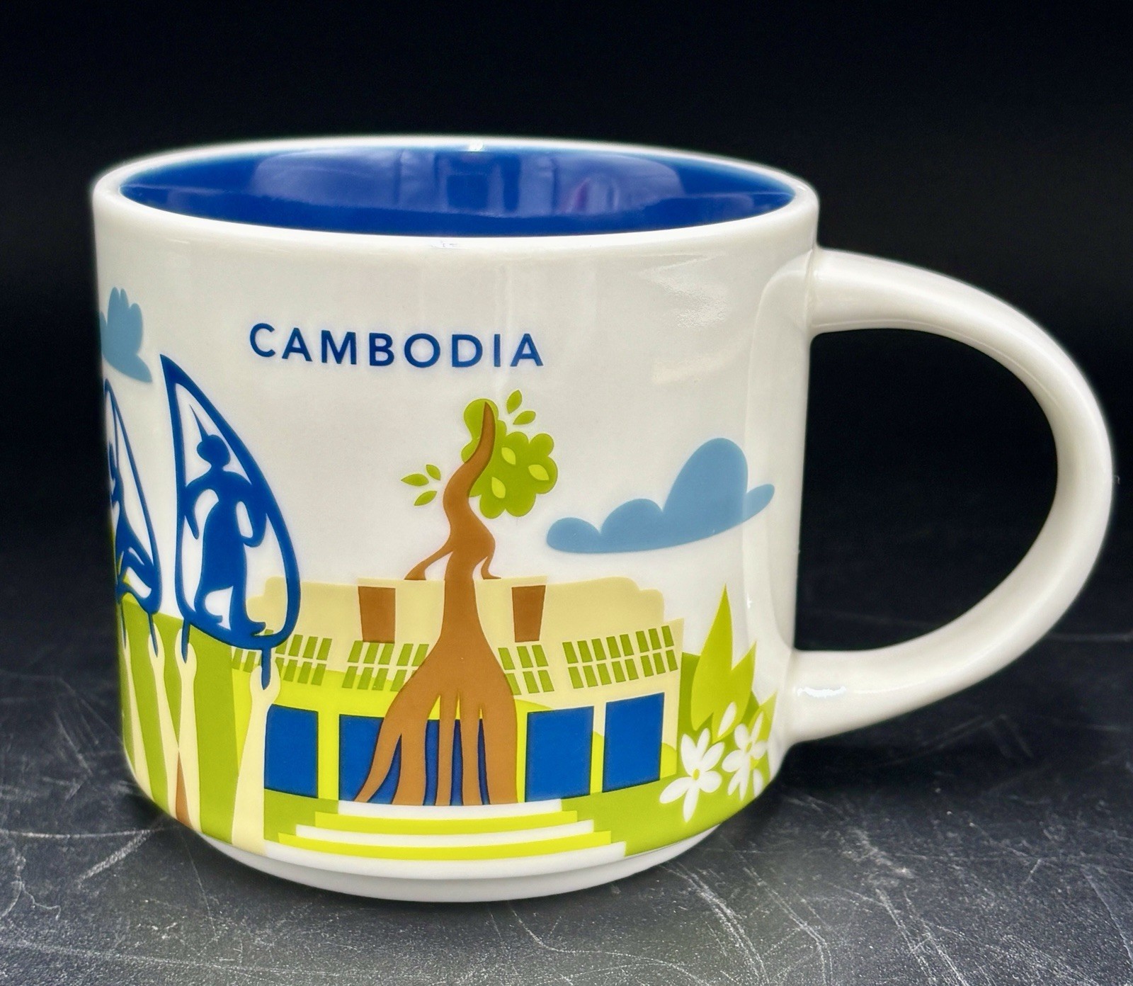 Starbucks Cambodia You Are Here Ceramic Coffee Tea Mug 14oz. 2018 No Box VGC