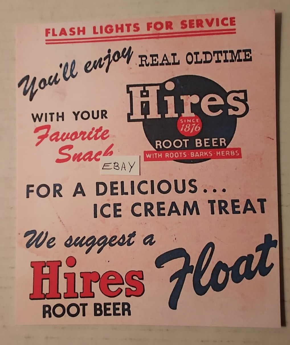 Hires Root Beer Drive-in Reproduction Standee Service Sign