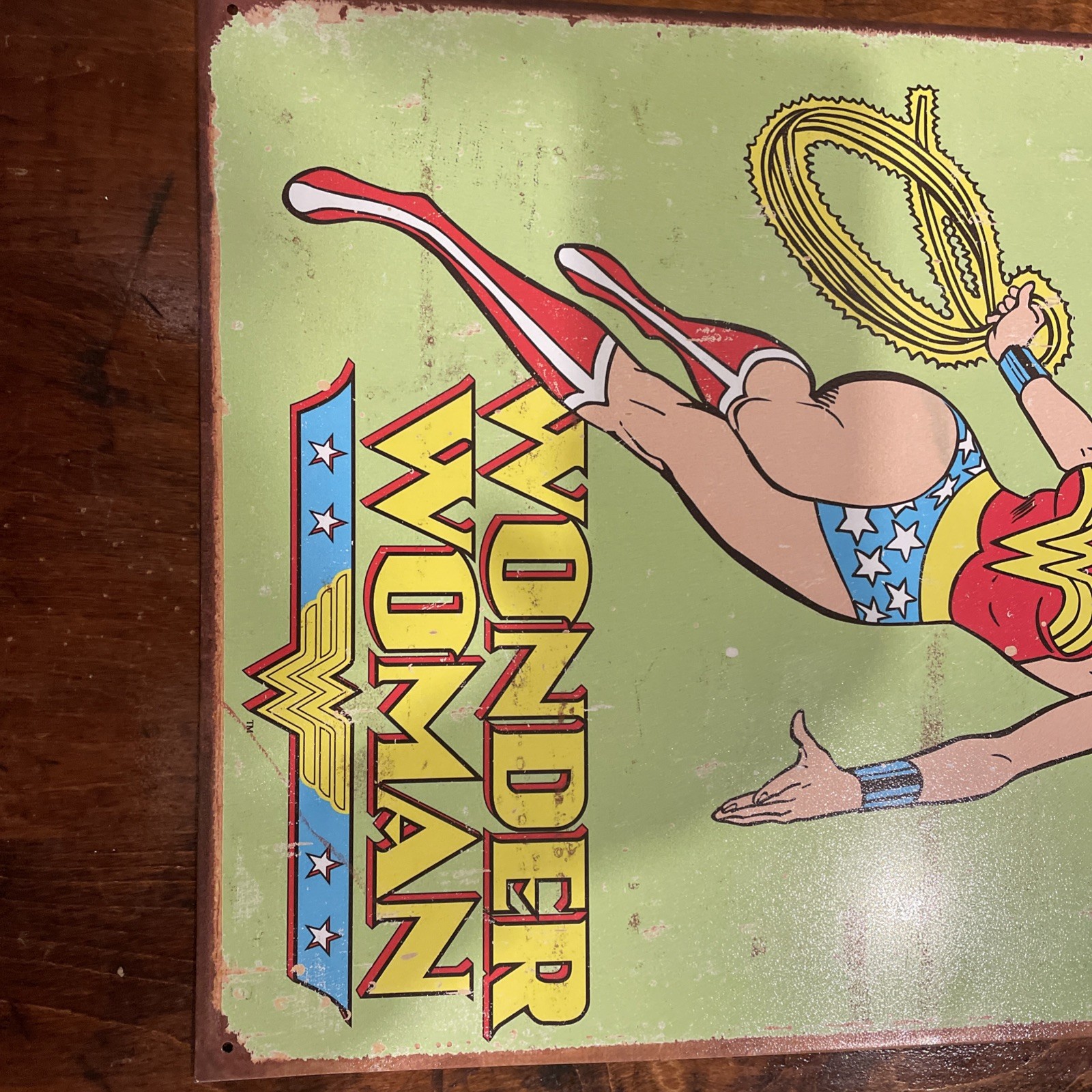 Wonder Woman Retro Tin Sign Super Hero Comic Wall Decor Metal Man Cave