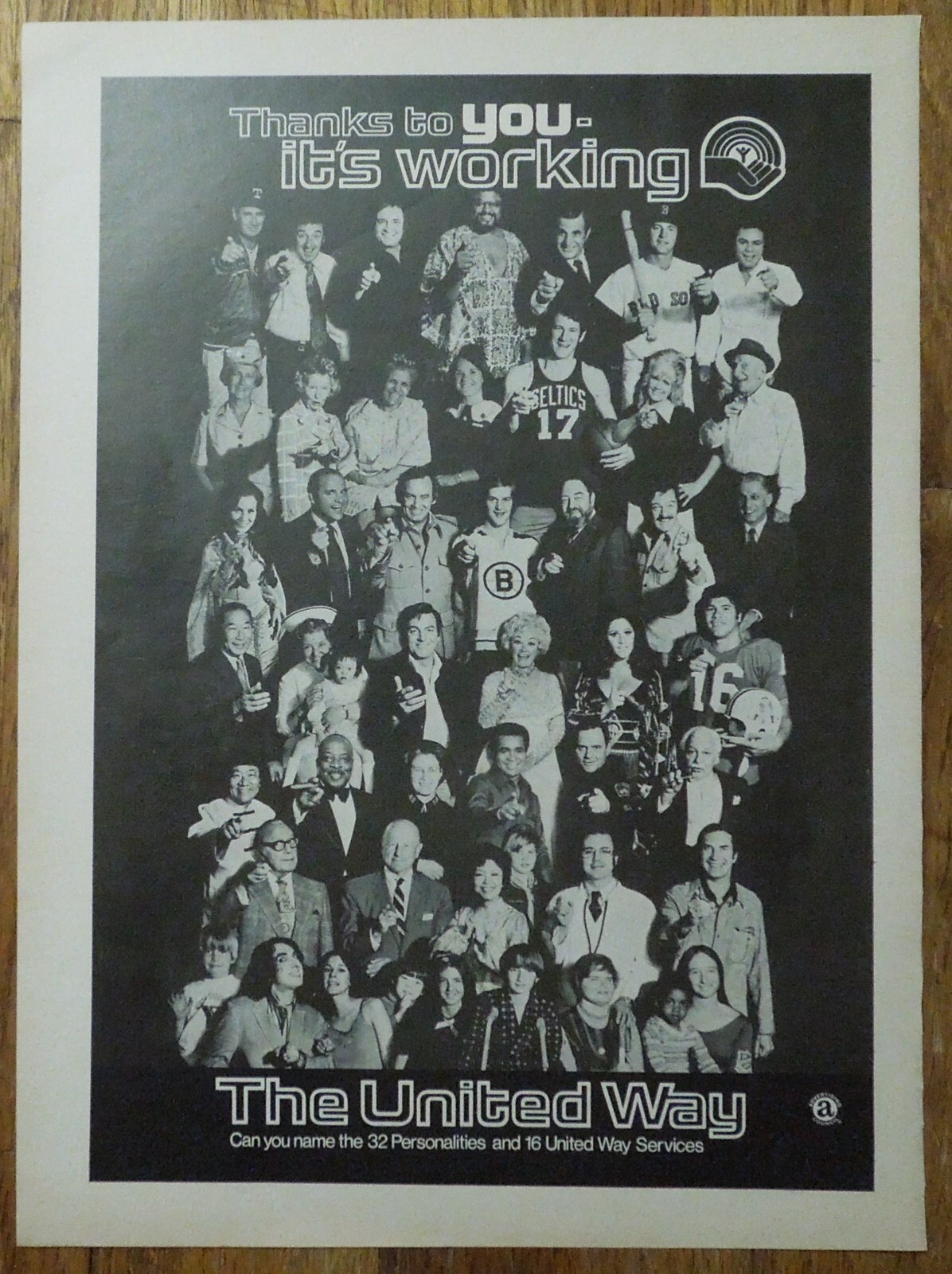 1973 THE UNITED WAY Magazine Ad – Thanks To You, It’s Working!
