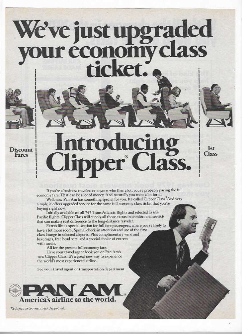 Pan Am Clipper Class & Ford Motor Books 1978 Vintage Print Advertisements