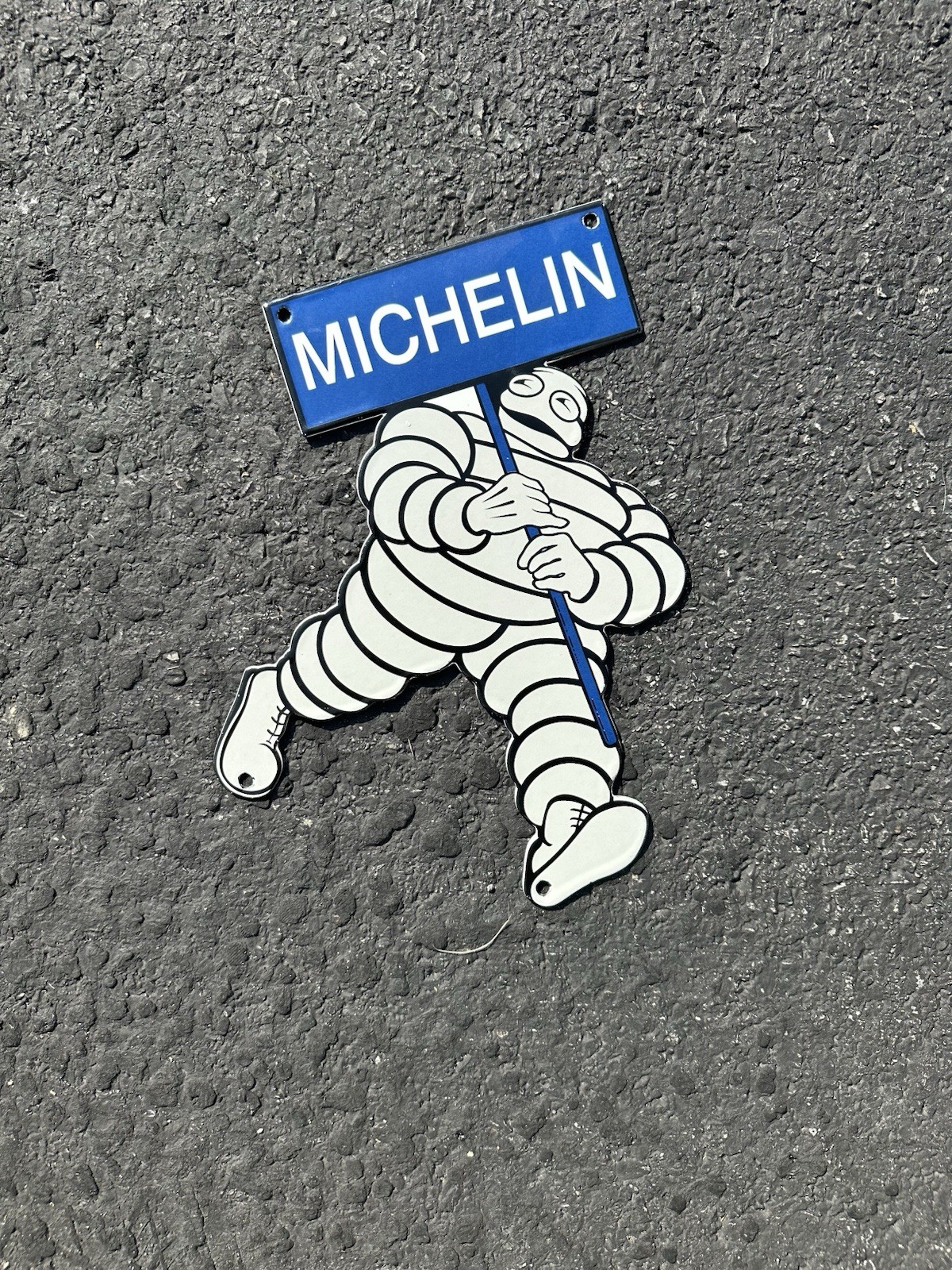 VINTAGE MICHELIN MAN PORCELAIN SIGN TIRE AUTO PARTS SERVICE SUPPLY ADVERTISING