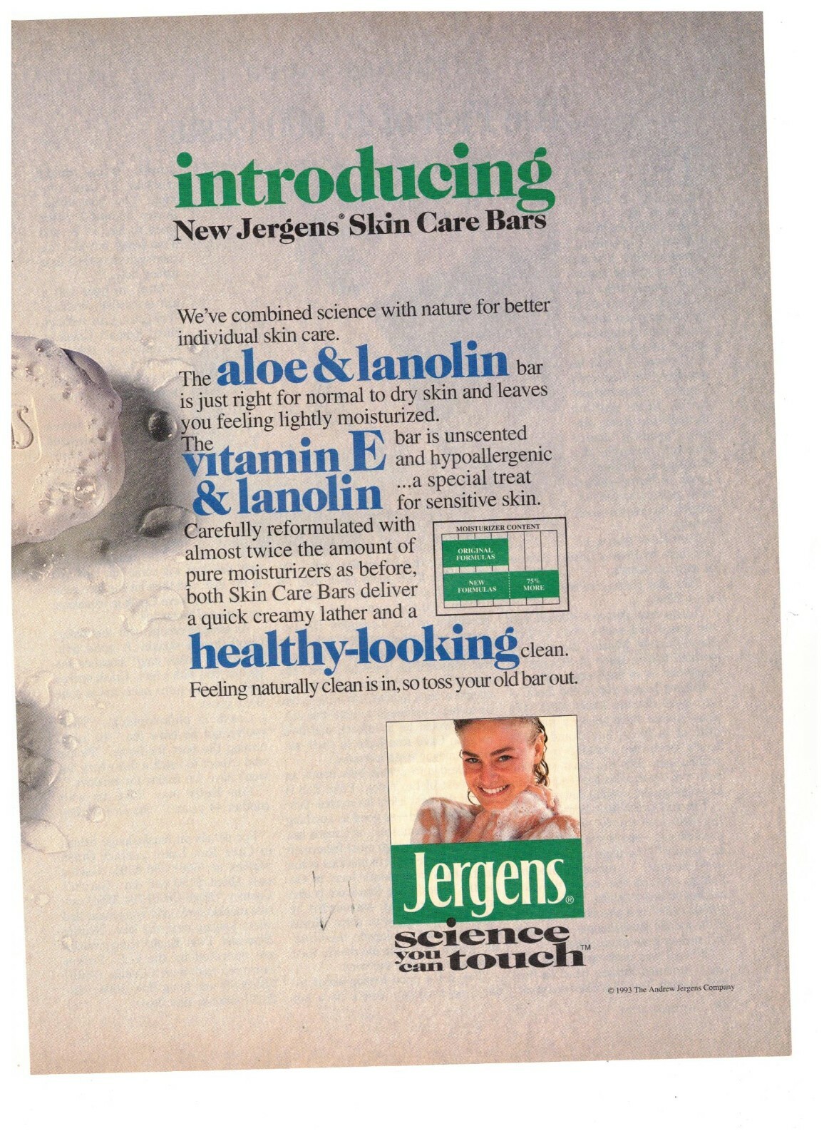 Jergens Science You Can Touch Vintage 1984 Print Ad
