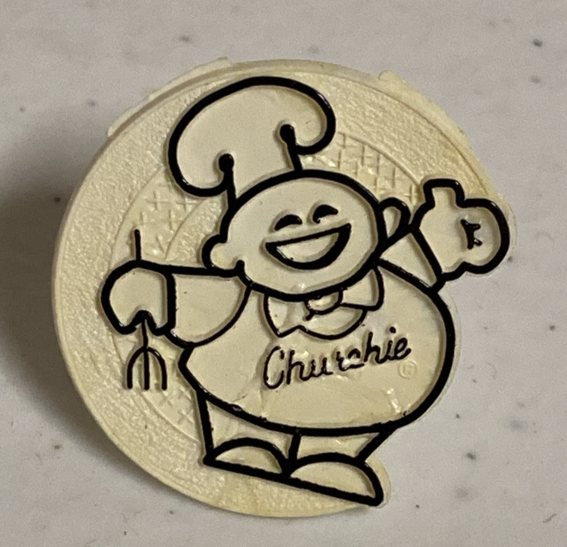 1970s CHURCH’S CHICKEN “Churchie” Mascot Premium Toy Ring TEXAS FRIED FAST FOOD