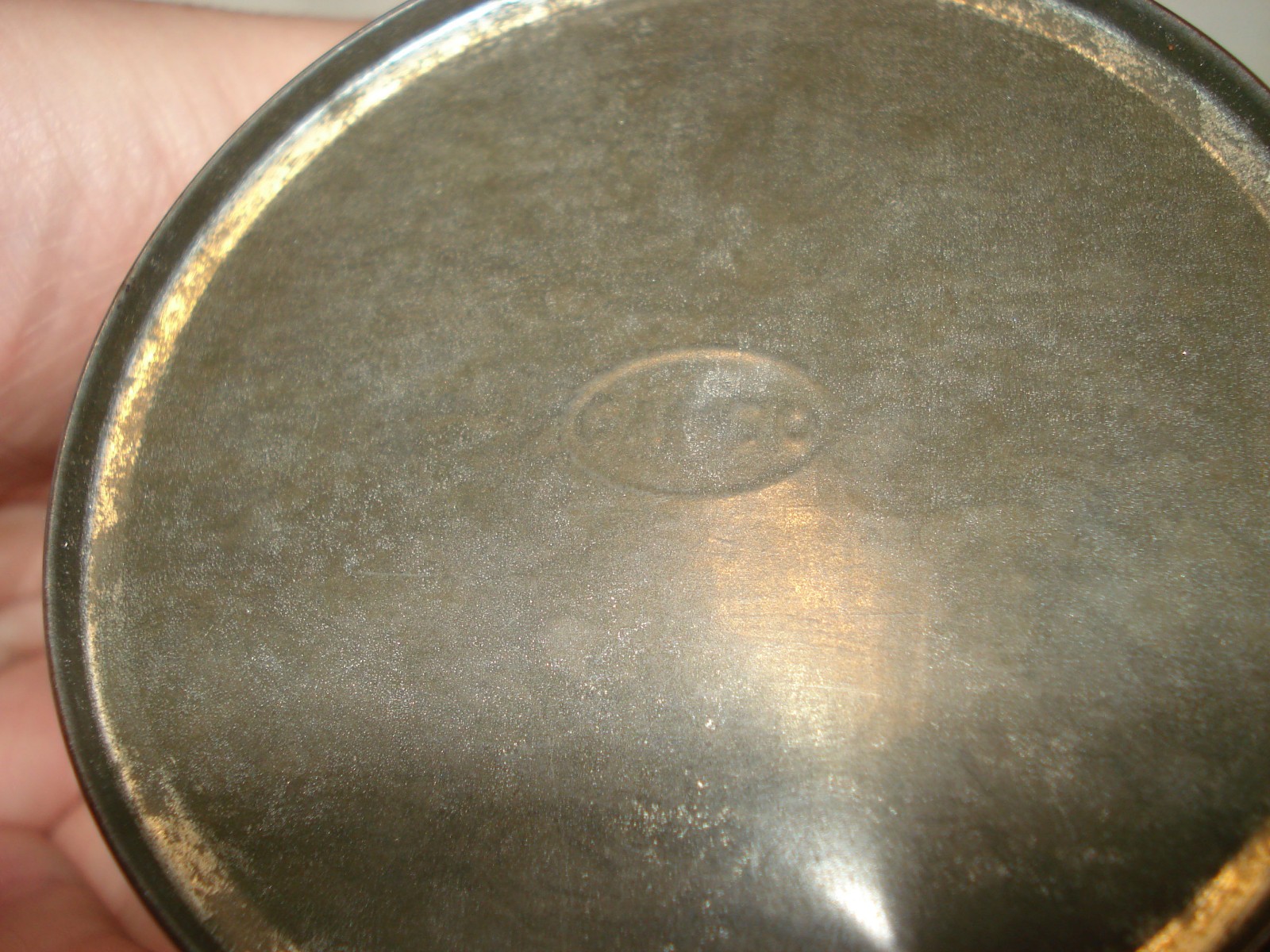 Vintage Canco Tin Metal Berry Lunch Miniature Round Bucket Pail Lid Bail Handle