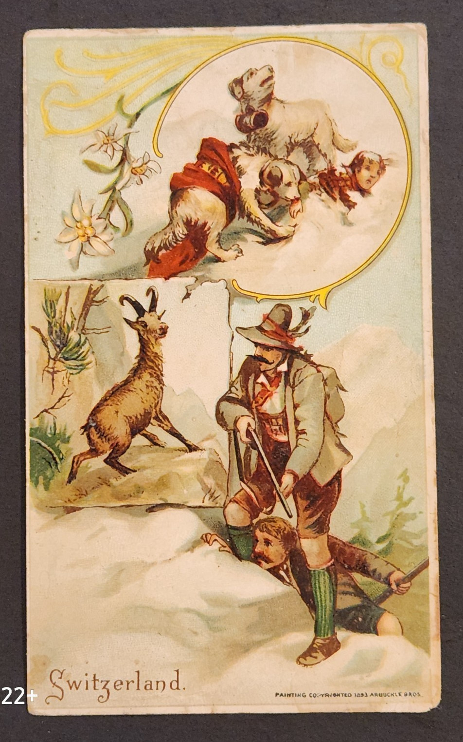 1890’s Victorian Arbuckle Coffee Trade Card Sports & Pastimes Switzerland #9