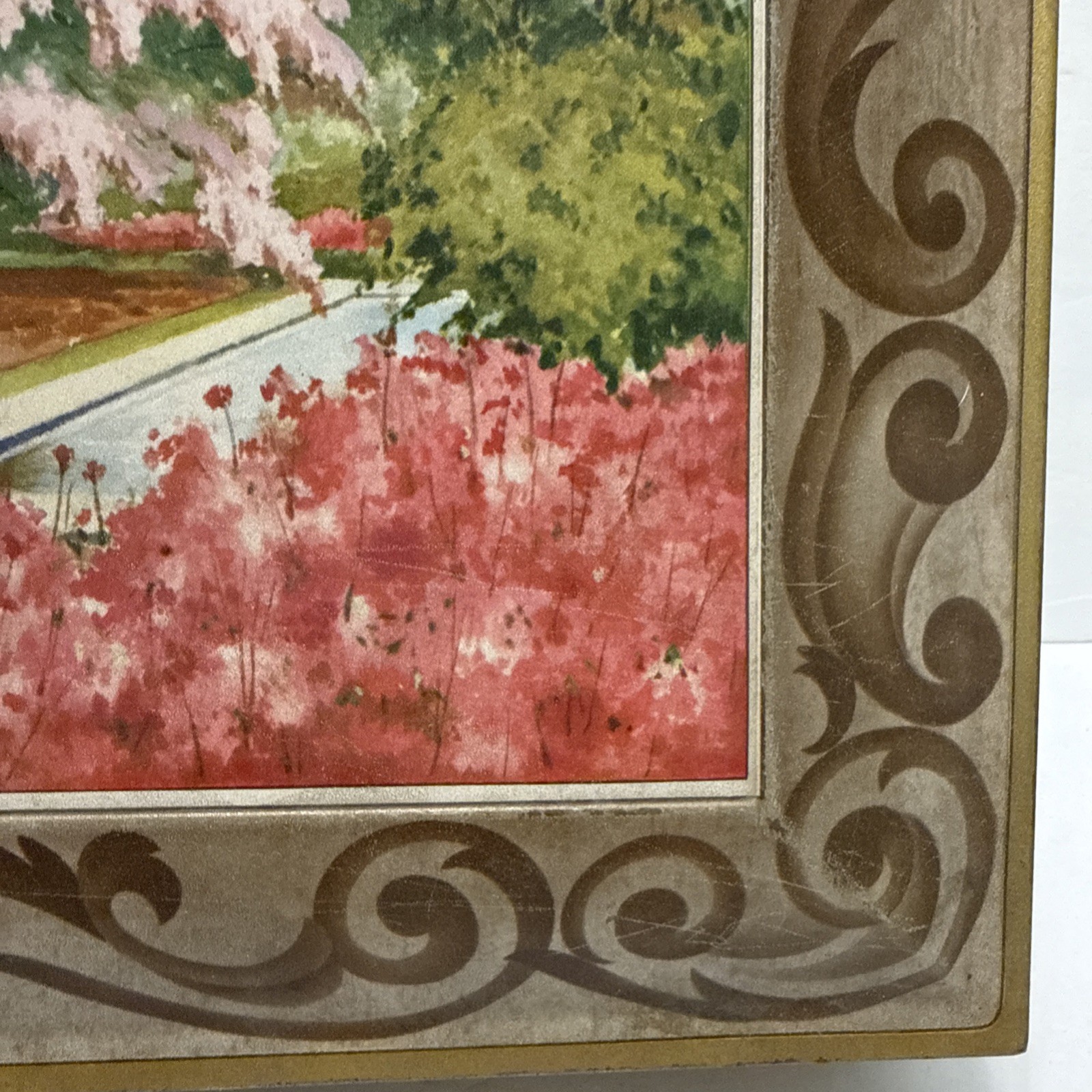 Vintage Sunshine Biscuit Tin Washington DC Cherry Blossoms