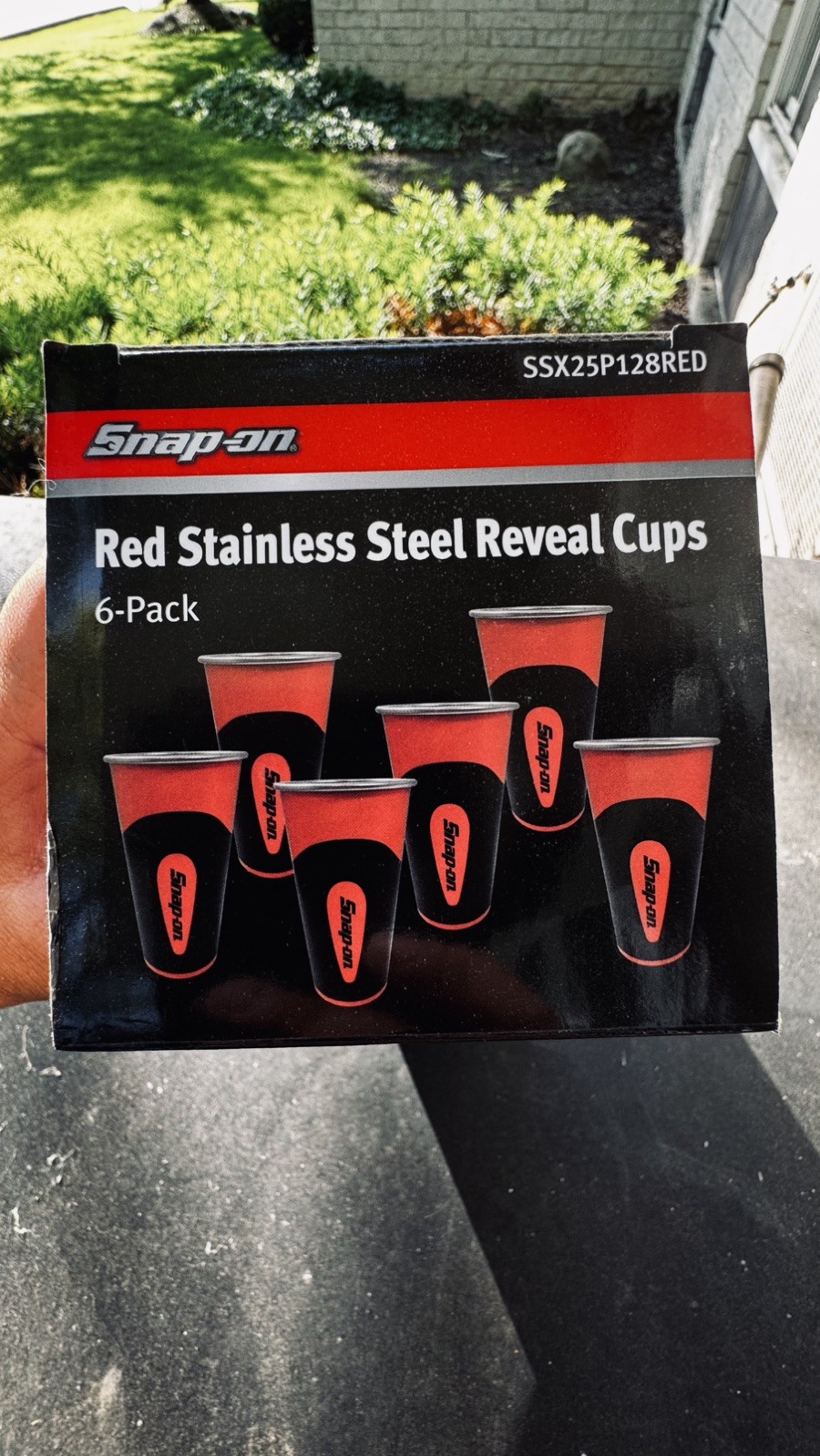 Snap On Tools Red Stainless Steel Reveal Cups Color Changing 6 Pack New