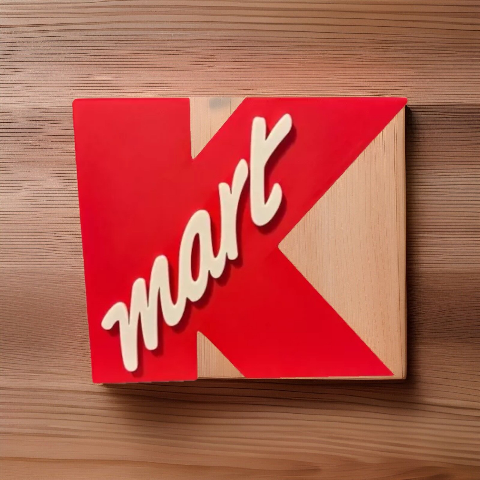 Retro 3D Printed Kmart Sign – Exclusive 8″x7″ Replica Logo Red White