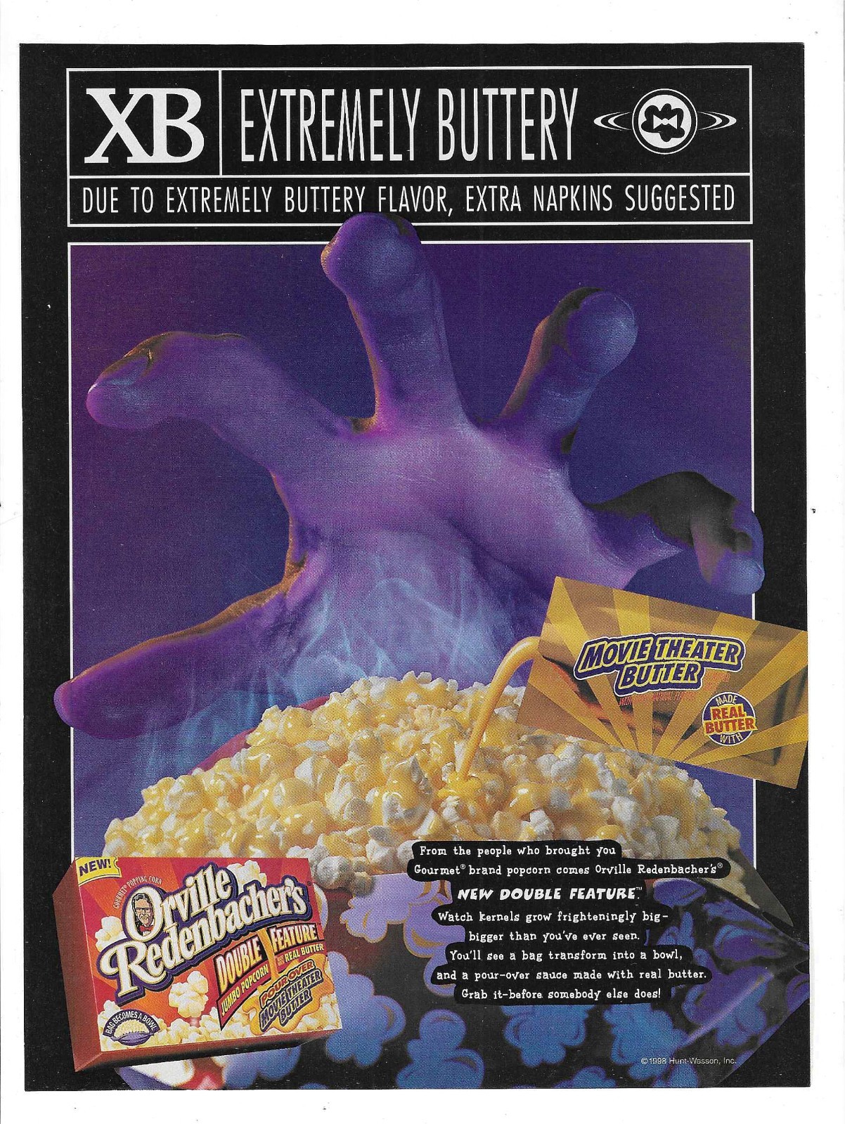 1998 Orville Redenbacher’s Movie Theater Popcorn & Whole Grain Total Cereal Ads