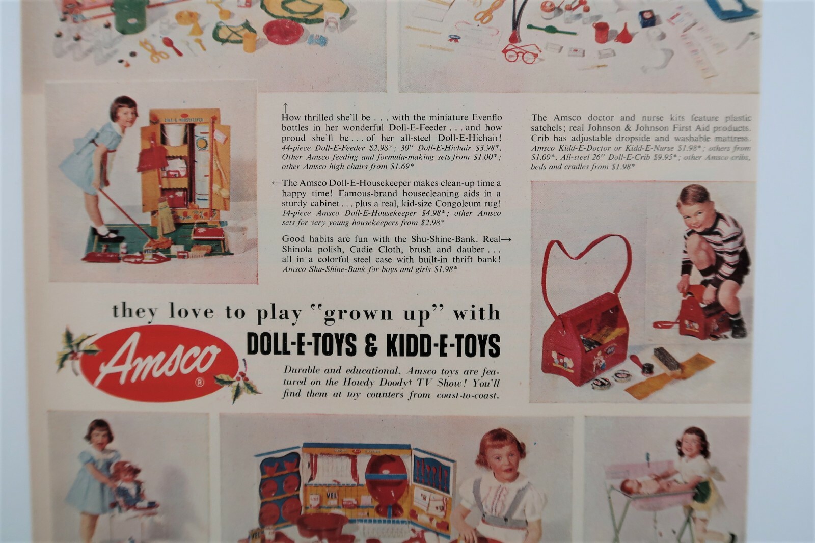 1953 Amsco Doll E Toys Kidd E Toys Advertisment