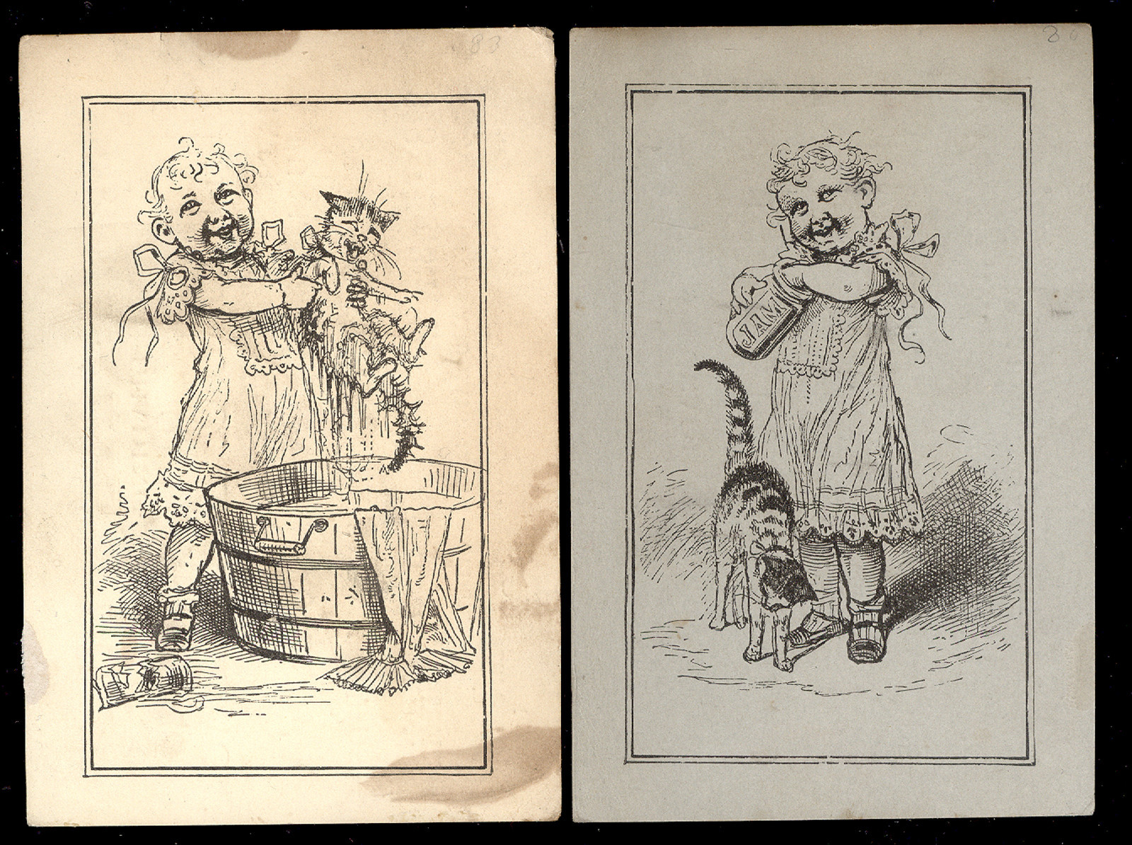 2 PEORIA IL TRADE CARDS S B HARTZ & CO, HATTERS & FURRIERS at 323 MAIN St C1364