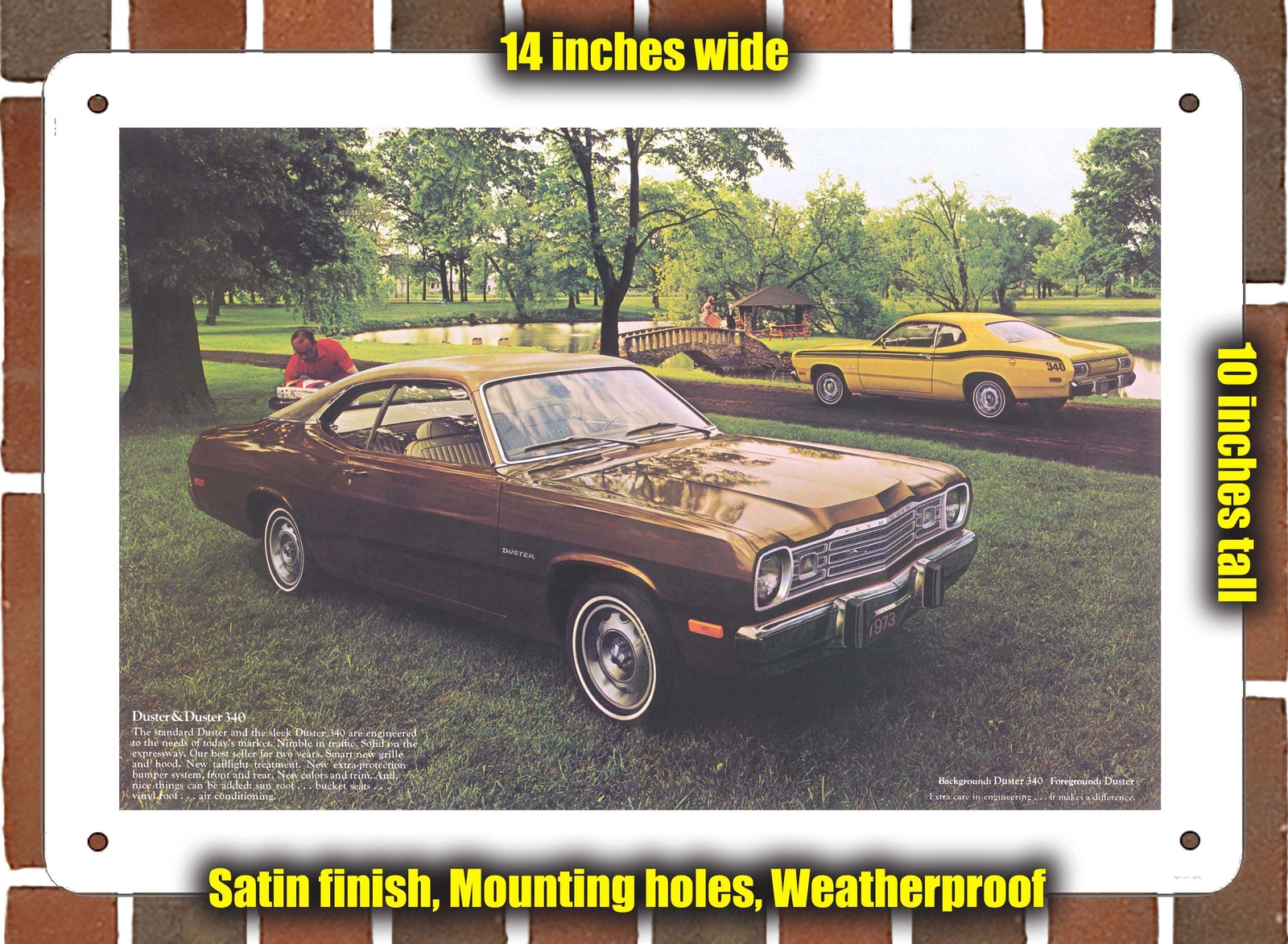 METAL SIGN – 1973 Plymouth Duster Valiant Barracuda (Sign Variant #03)
