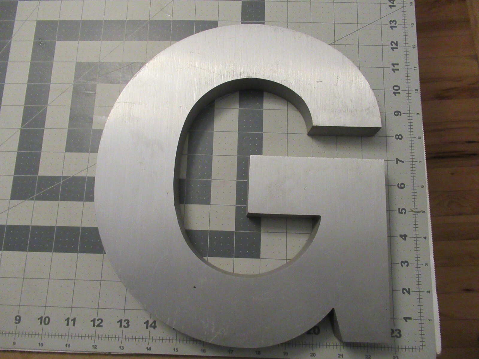 Used 12″ X 1″ thick Heavy Cast Aluminum “G”