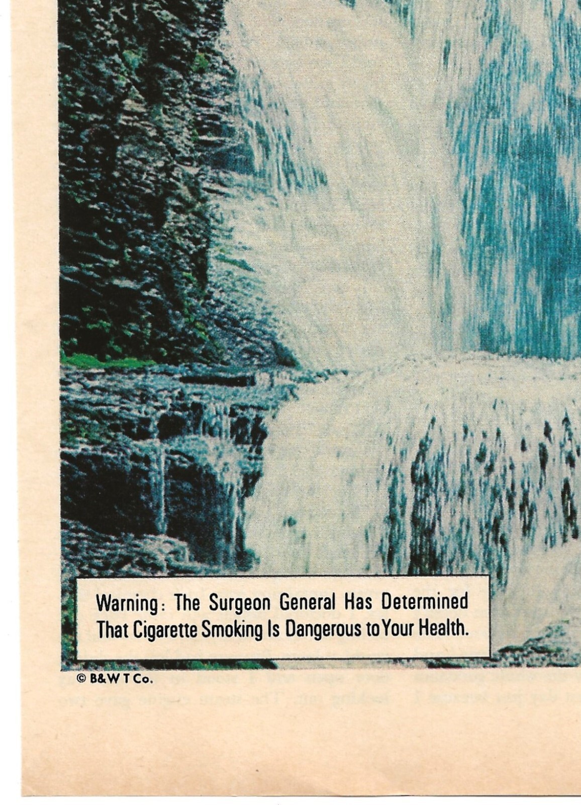 Vintage Print Ad Kool Filter Kings Cigarettes – Waterfall – Oct 1975 11″x8″