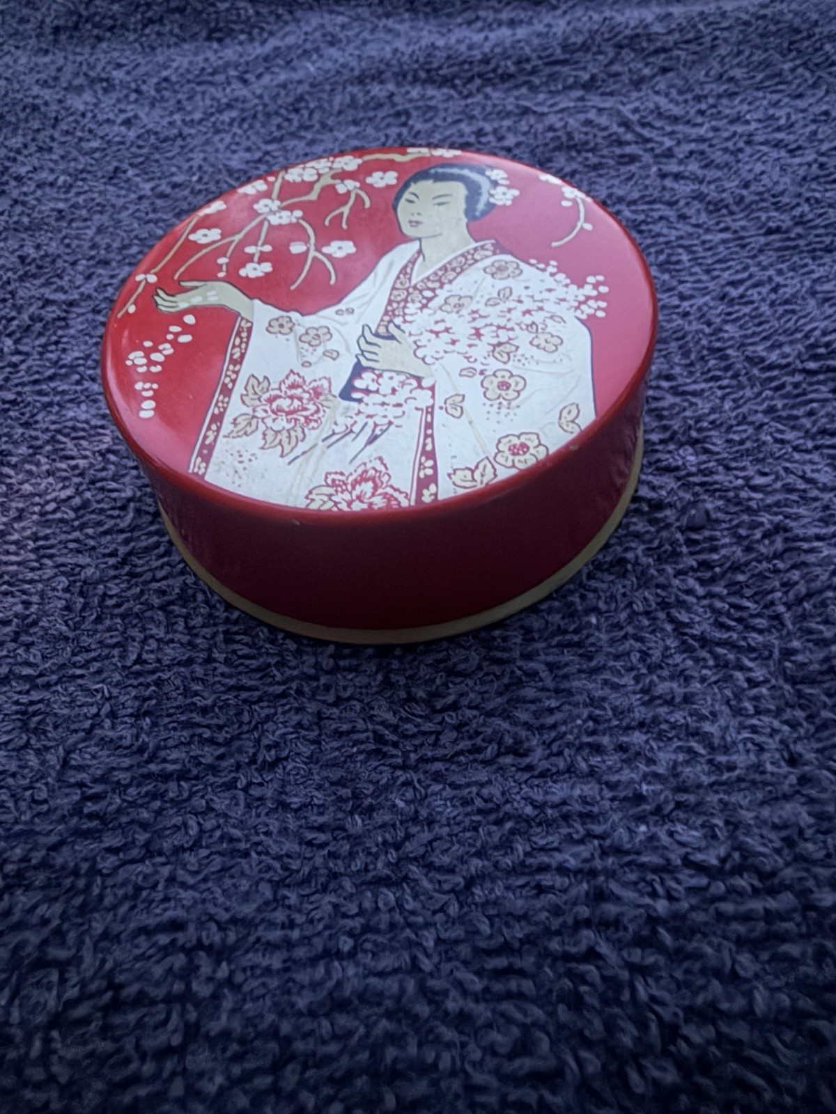Vintage Madame Butterfly Typewriter Ribbon Tin Miller BryantPierceArtDecoGeisha